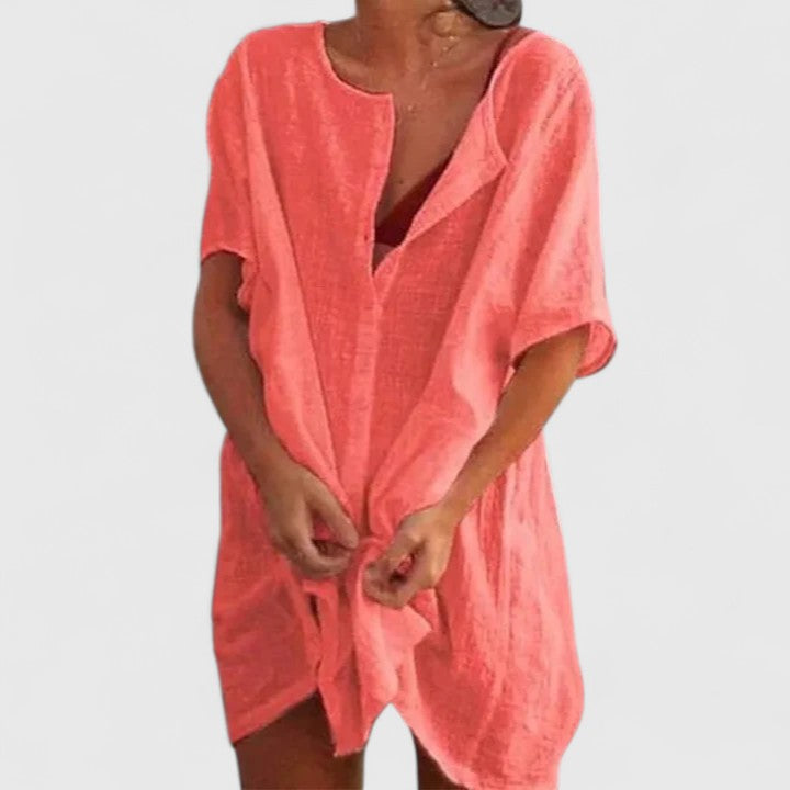 Mujer Vestido Túnica Ligero con Diseño Versátil y Ajuste Relajado para Ocasiones Casual 4