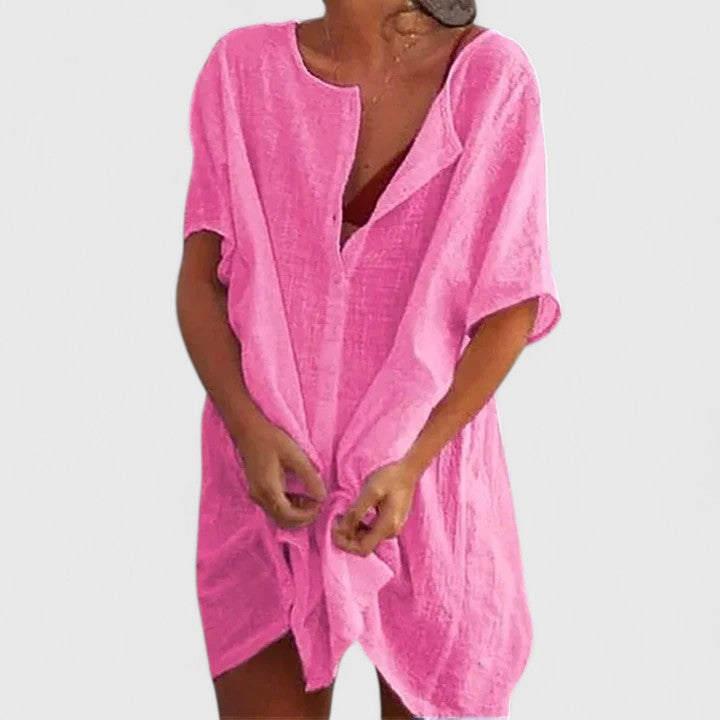 Mujer Vestido Túnica Ligero con Diseño Versátil y Ajuste Relajado para Ocasiones Casual 6