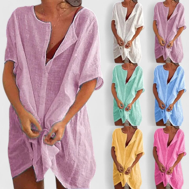Mujer Vestido Túnica Ligero con Diseño Versátil y Ajuste Relajado para Ocasiones Casual 9