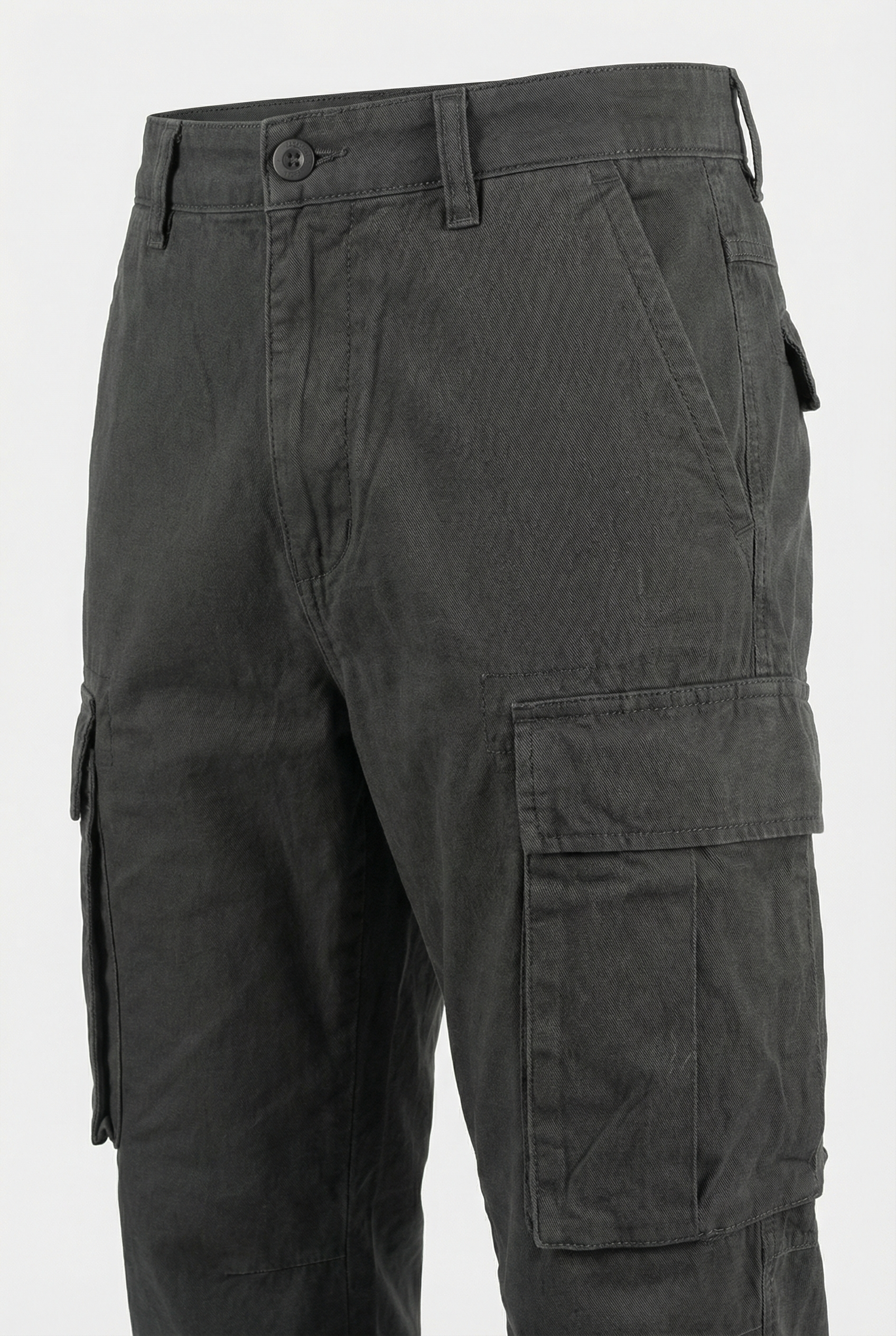 Pantalones Cargo Hombre Algodón Ajuste Relajado Con Múltiples Bolsillos Utilitarios 2
