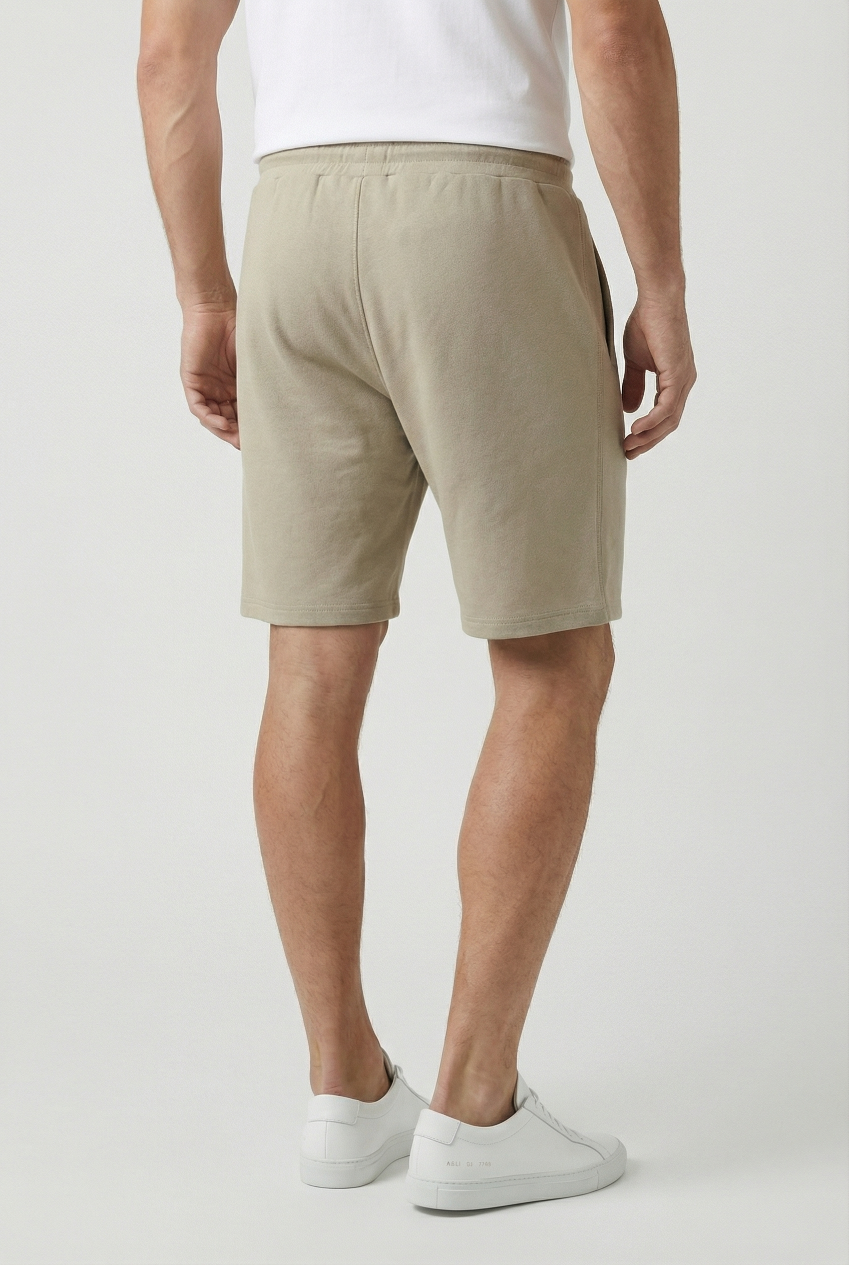 Pantalones Cortos Hombre Mezcla de Punto Transpirable Ajuste Relajado con Bolsillos Laterales 3