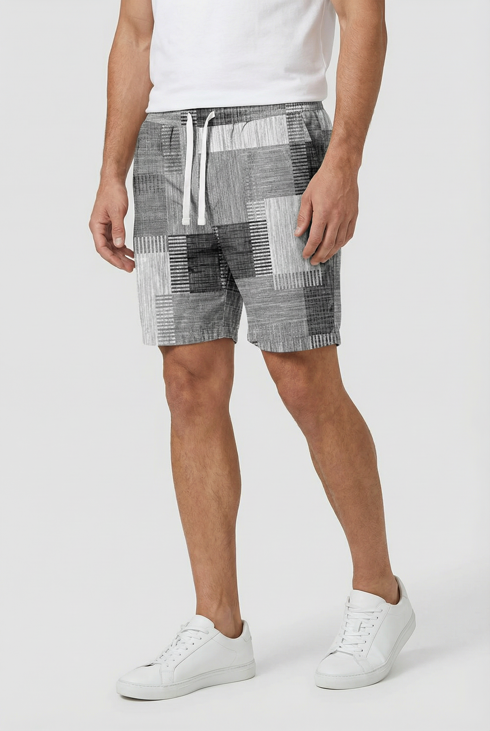 Pantalones Cortos Hombre Poliéster A Cuadros Cintura Elástica Actividades Acuáticas 6