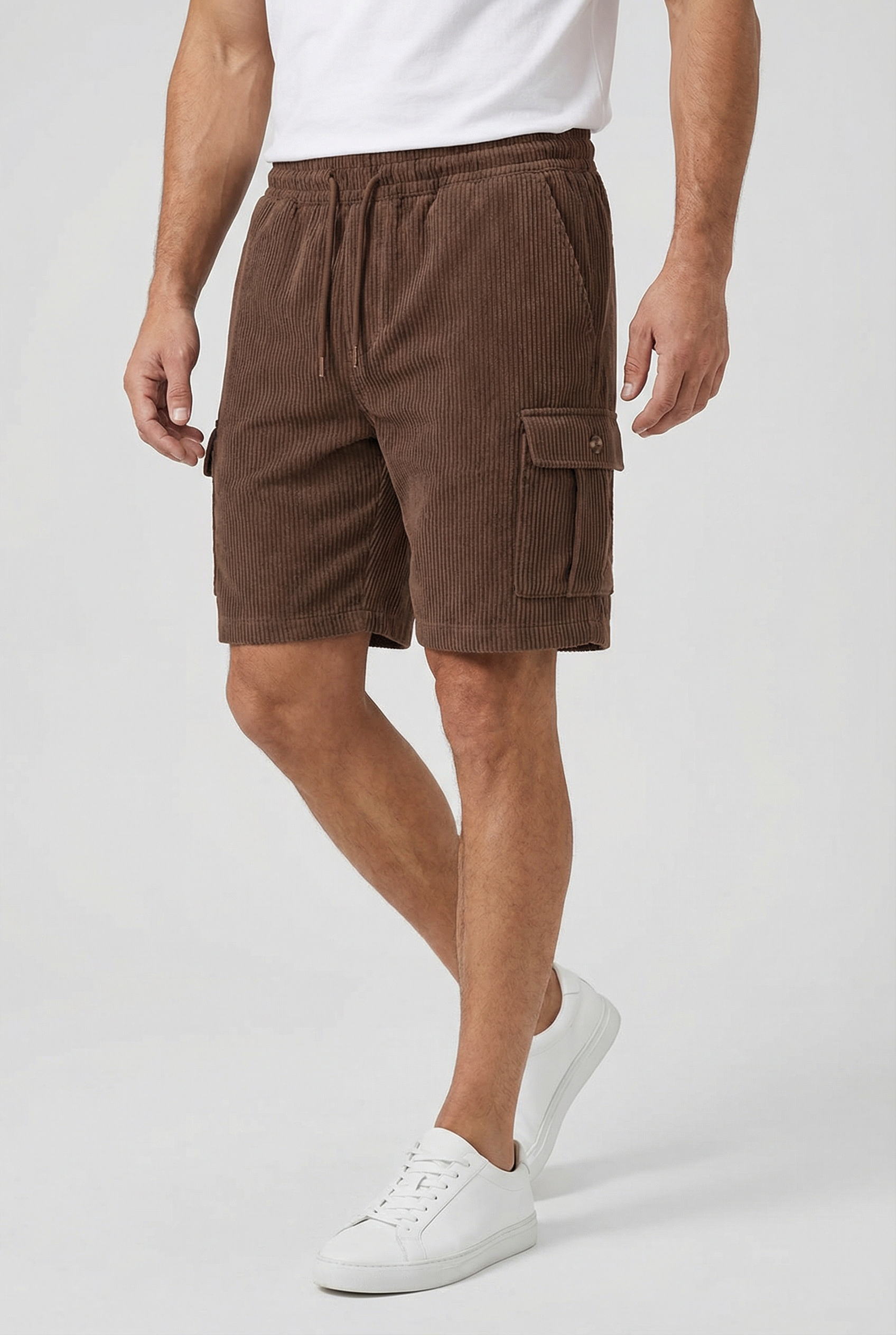 Pantalones Cortos Hombre Poliéster Casual Con Detalles Funcionales 5