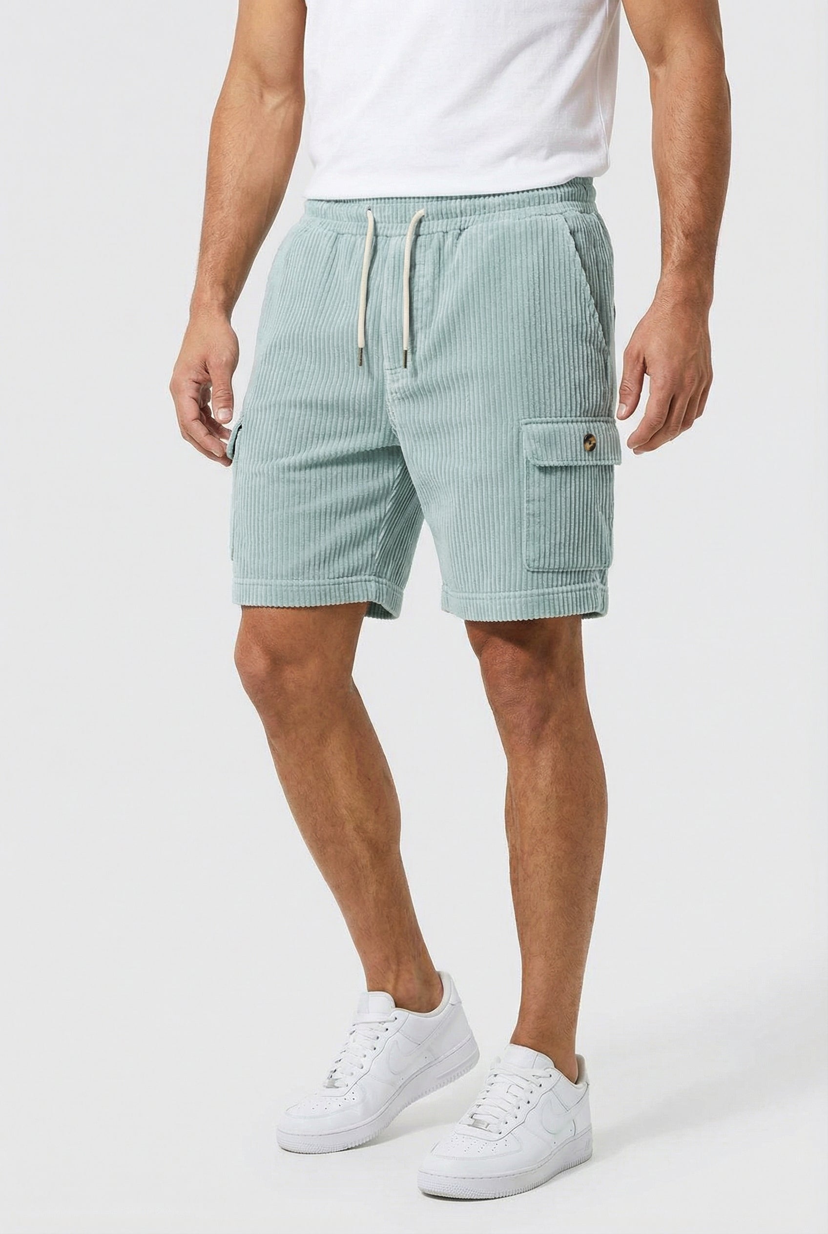 Pantalones Cortos Hombre Poliéster Casual Con Detalles Funcionales 6