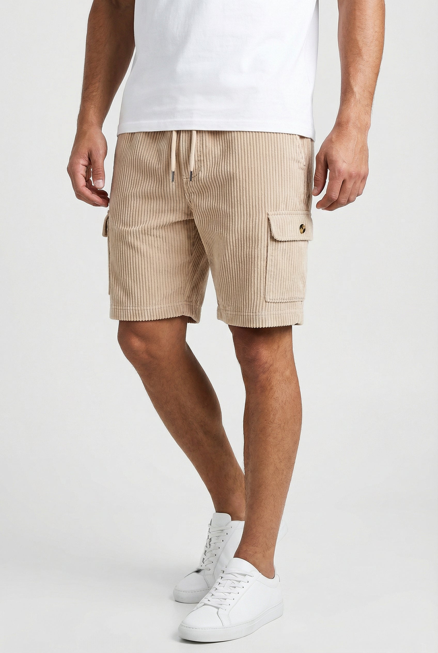 Pantalones Cortos Hombre Poliéster Casual Con Detalles Funcionales 7