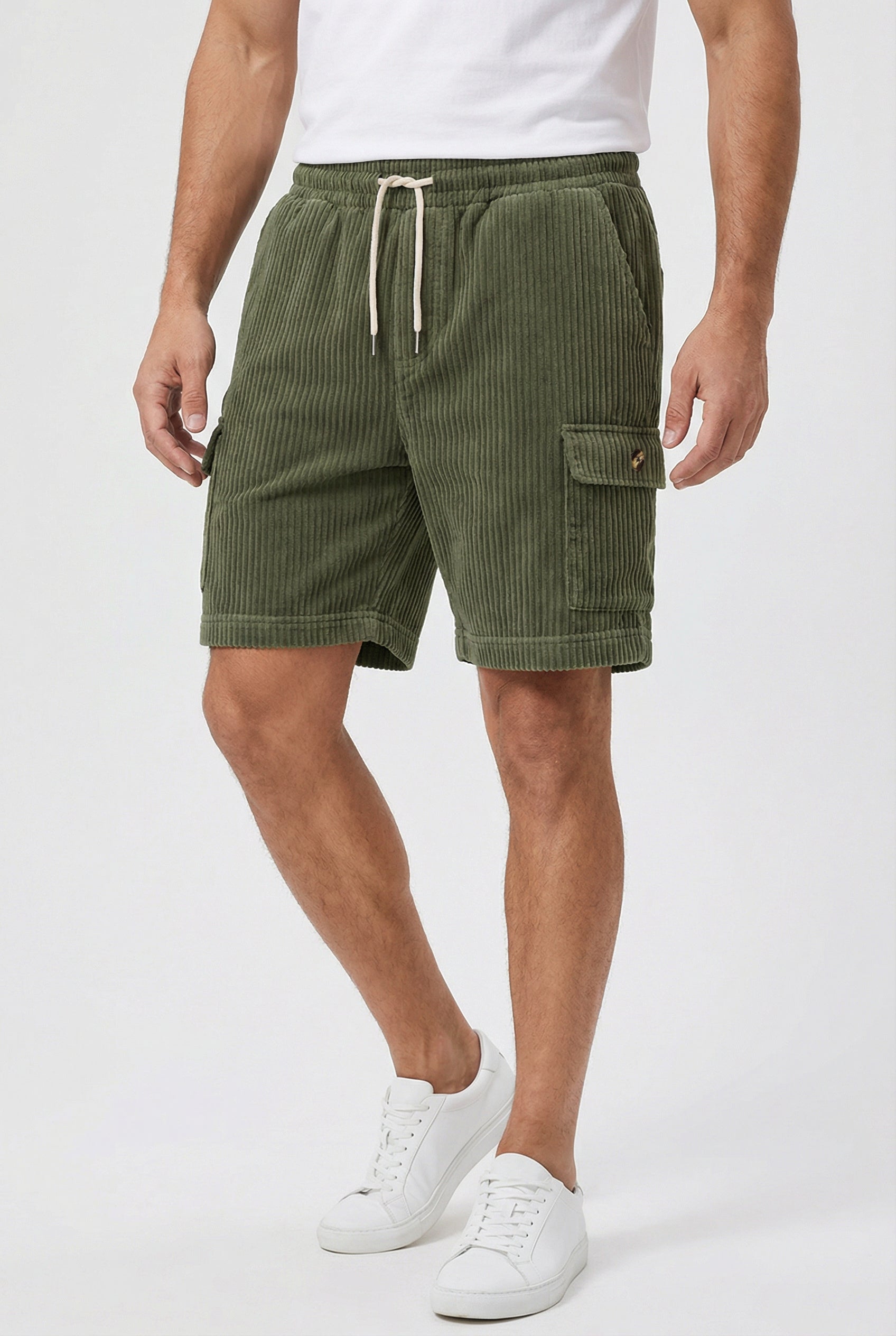 Pantalones Cortos Hombre Poliéster Casual Con Detalles Funcionales 9