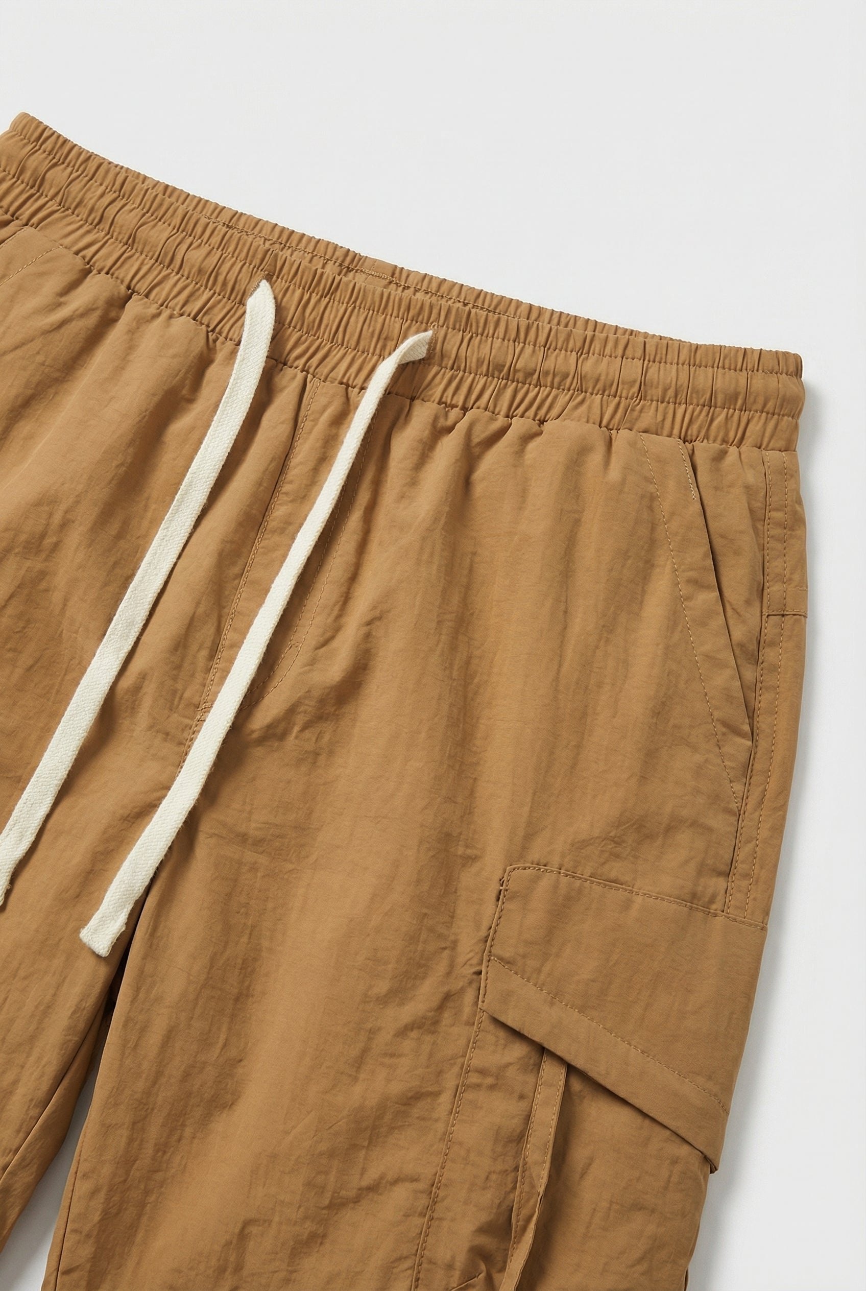 Pantalones Cortos Hombre Tejido Ligero Con Cintura Elástica Para Uso Casual 2