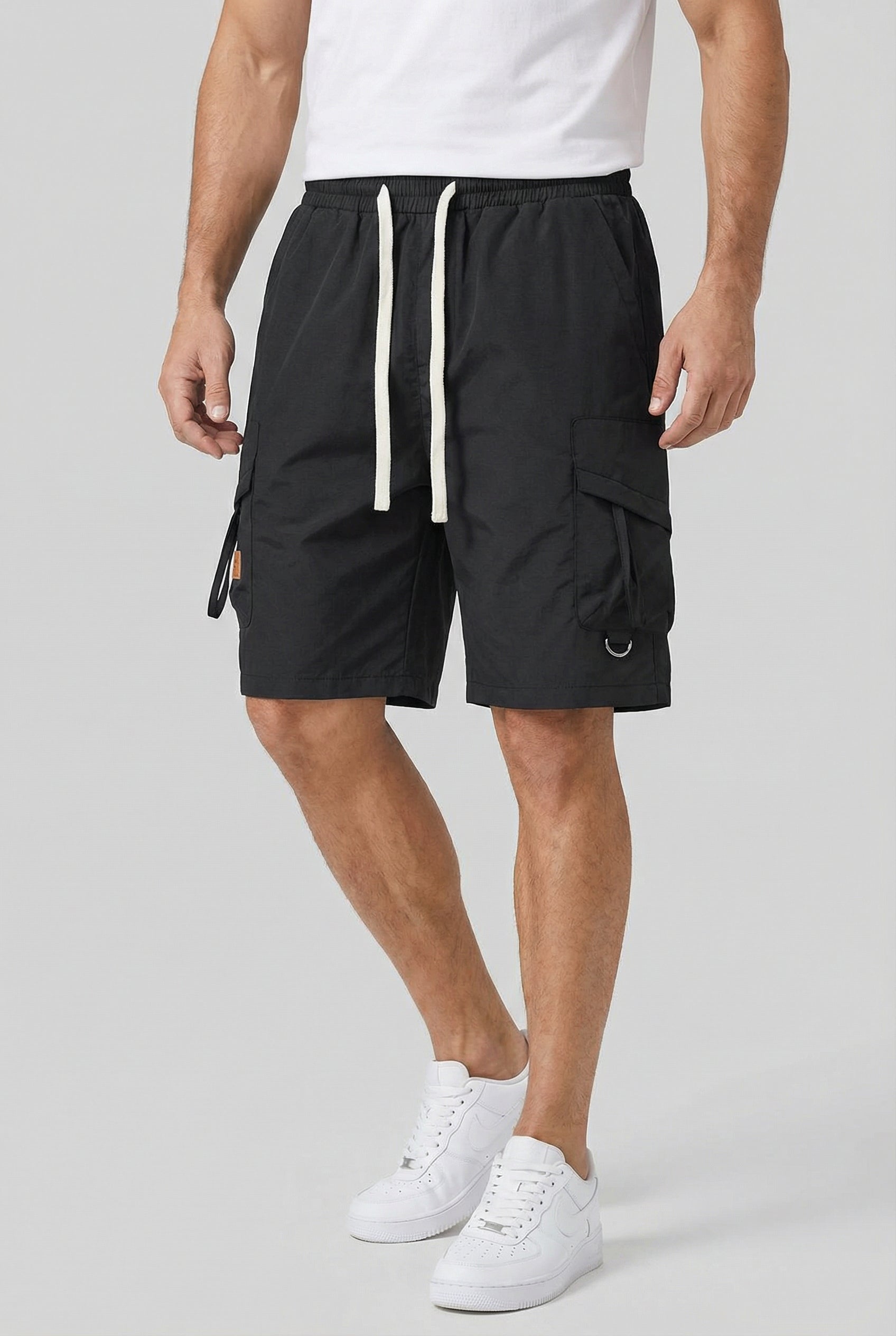 Pantalones Cortos Hombre Tejido Ligero Con Cintura Elástica Para Uso Casual 5