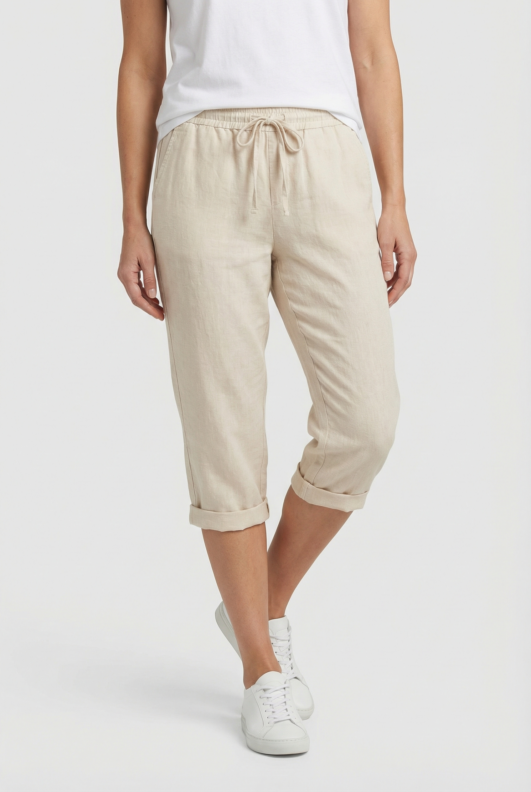 Pantalones Cortos Mujer Poliéster Transpirable con Bolsillos para Verano 6