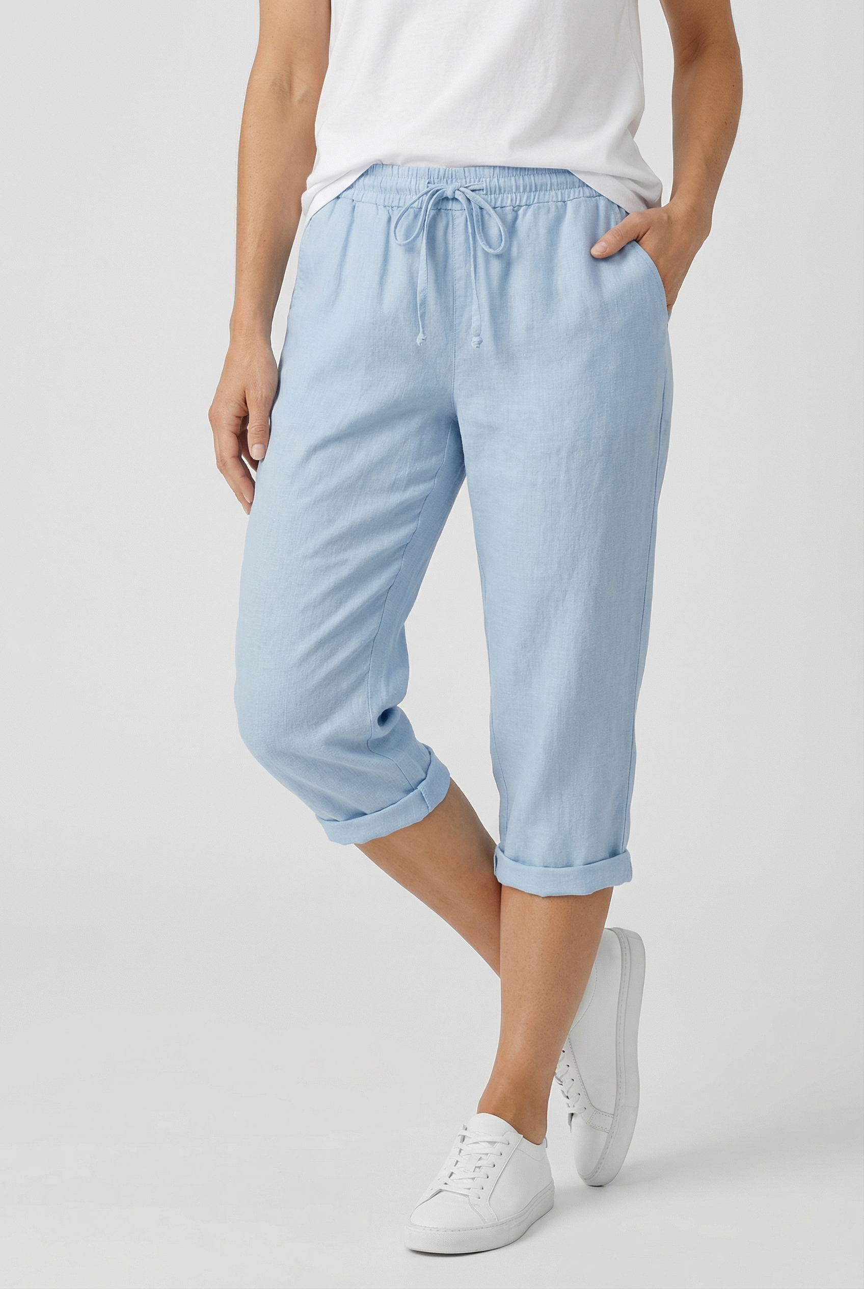 Pantalones Cortos Mujer Poliéster Transpirable con Bolsillos para Verano 9