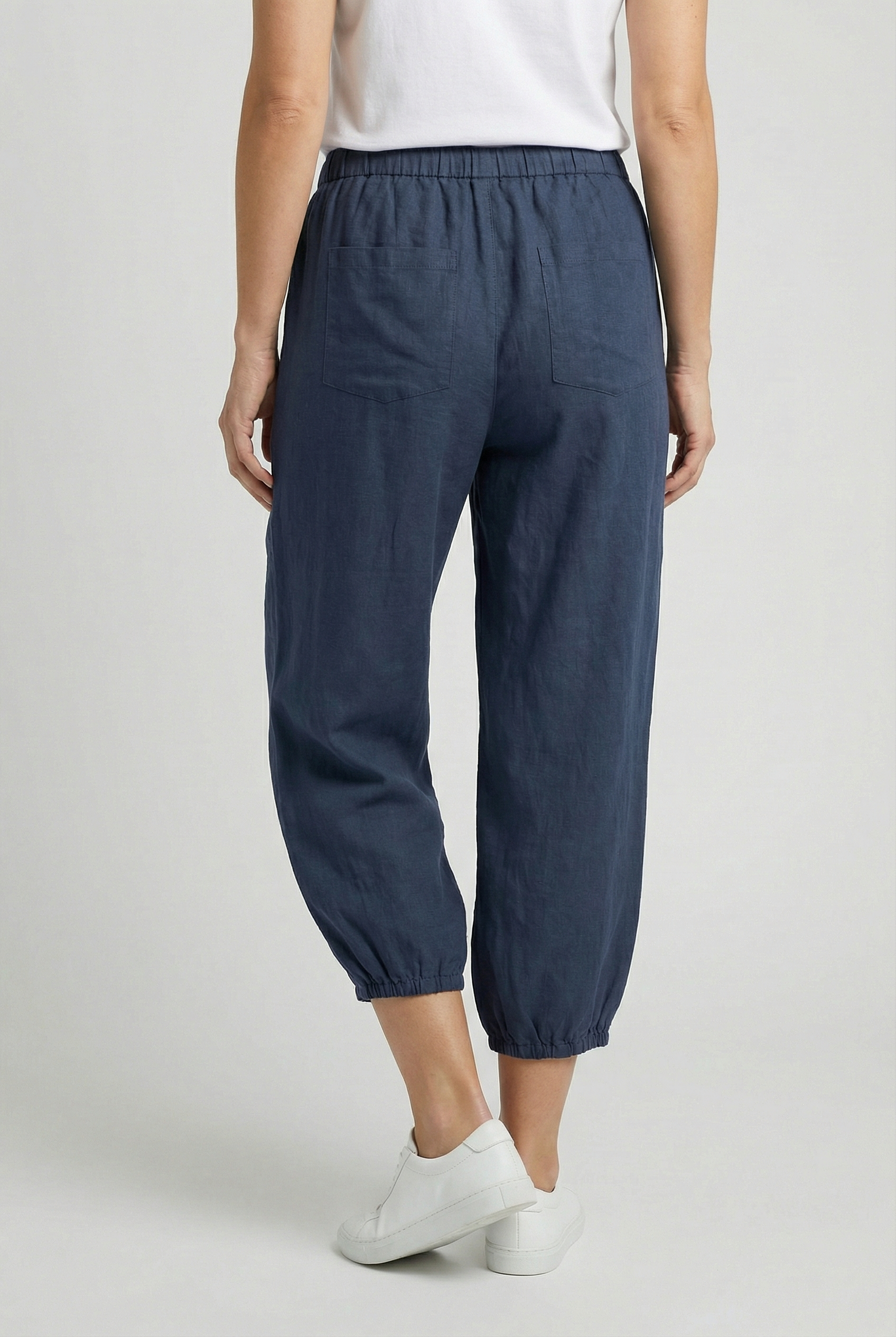 Pantalones Mujer Algodón Elástico Cintura Alta Ajuste Favorable Casual/Formal 3