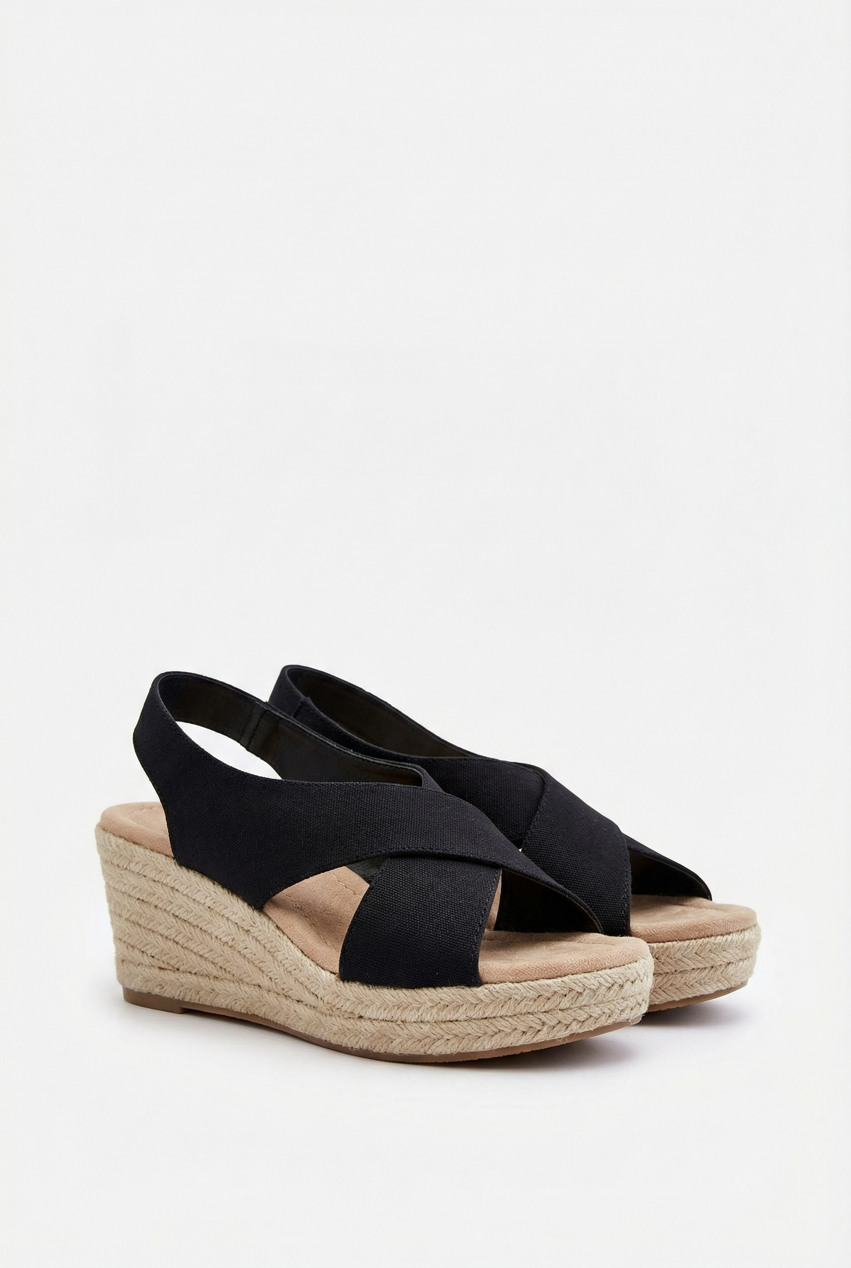 Sandalias Mujer Cuero Vegano Suela Acolchada Punta Abierta Correa Ajustable 0