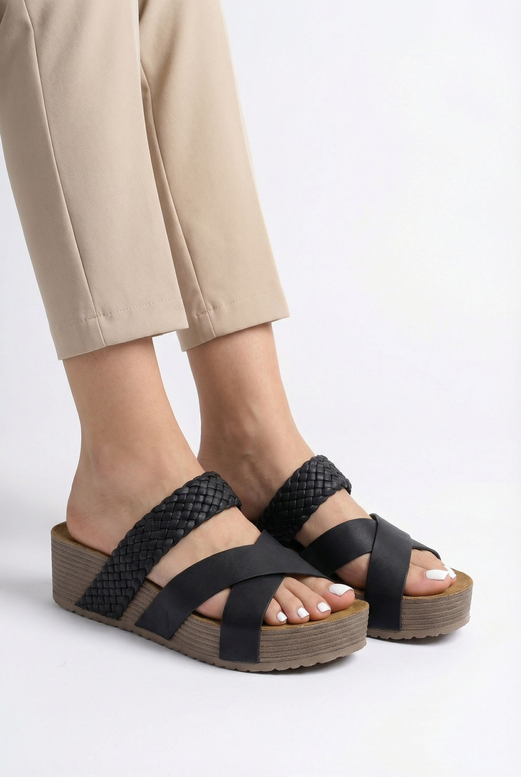 Sandalias Mujer Tela Ligera Soporte Ergonómico Punta Abierta Casual 5