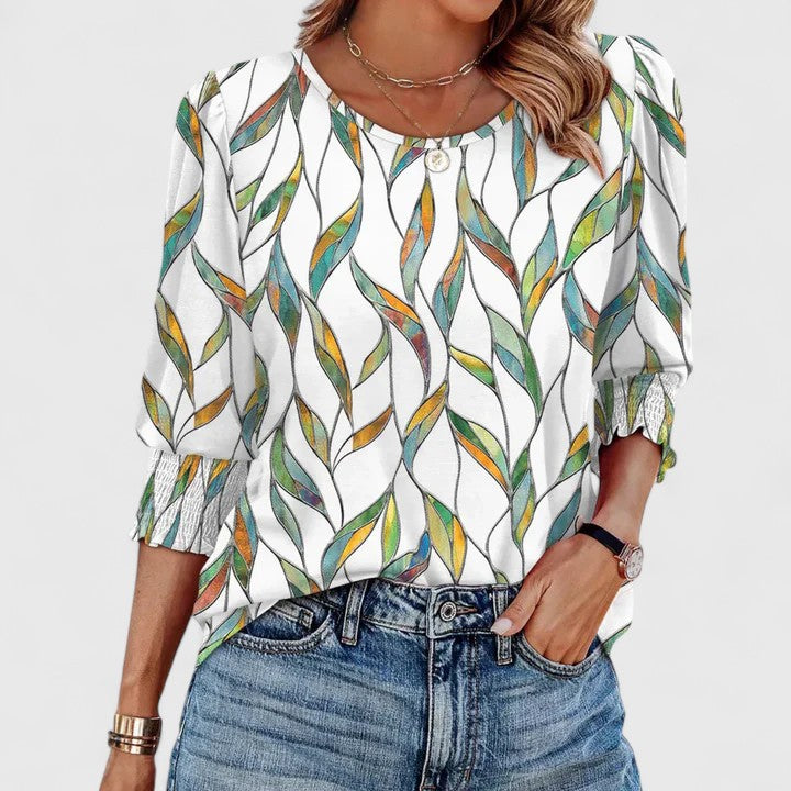 Top Mujer Camiseta Liviana Fruncida Ajuste Relajado Ideal Para Climas Cálidos 5