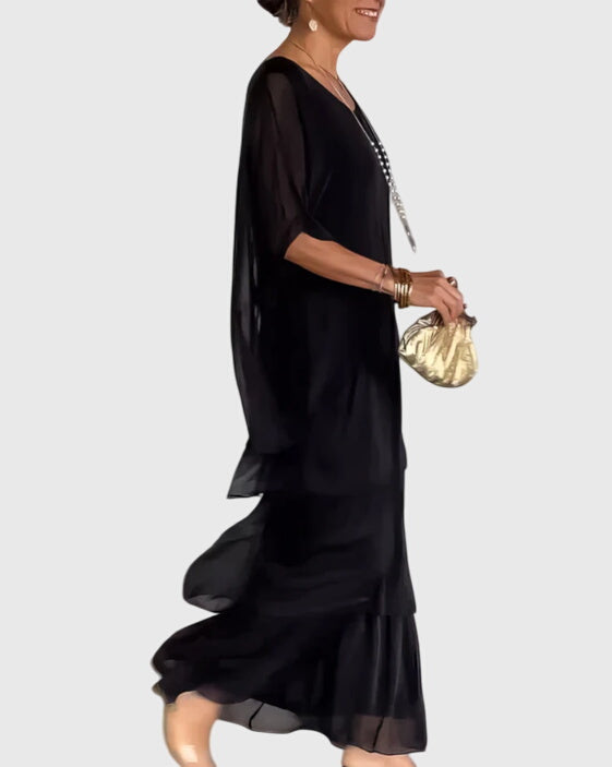 Vestido Largo Mujer Tejido Ligero Transpirable Elegante Para Ocasiones Especiales 3