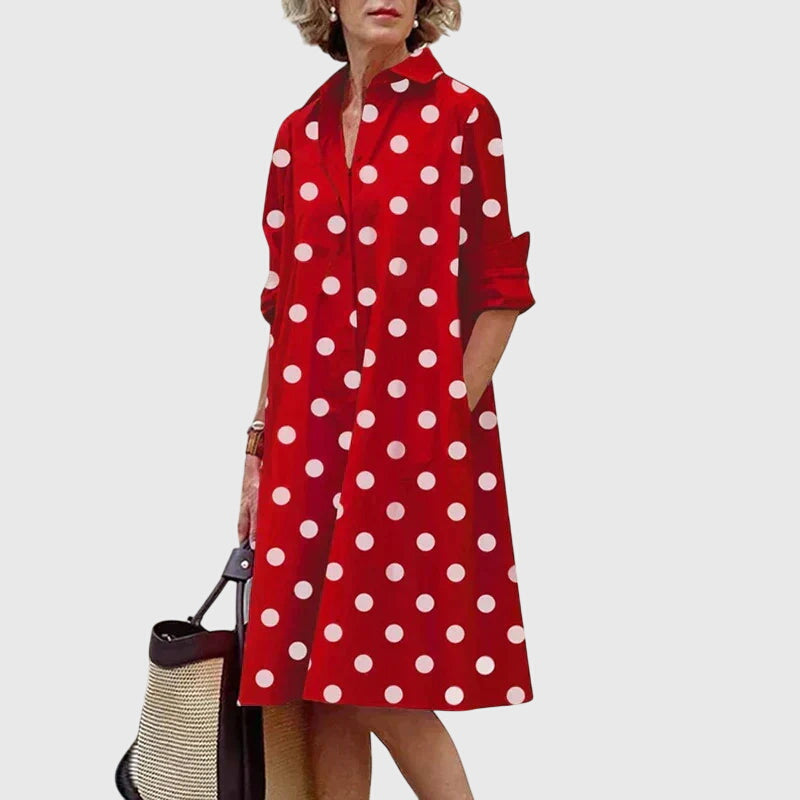 Vestido Mujer Elegante Tela Fluida con Bolsillos, Diseño Relajado y Casual 4