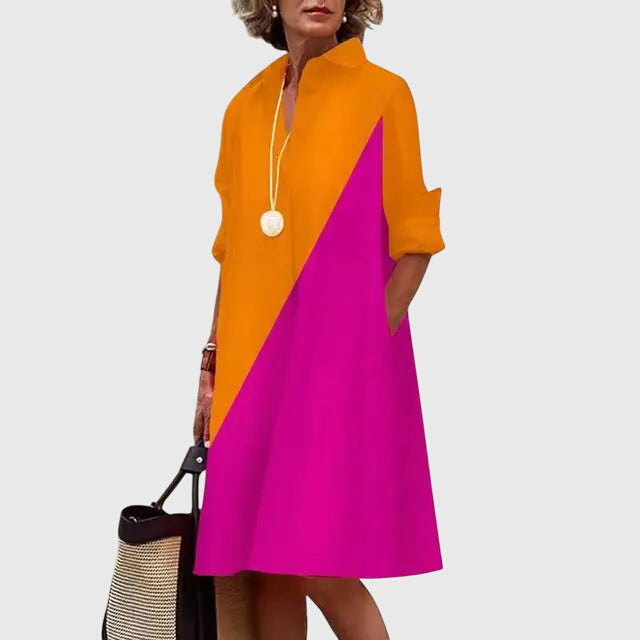 Vestido Mujer Elegante Tela Fluida con Bolsillos, Diseño Relajado y Casual 8