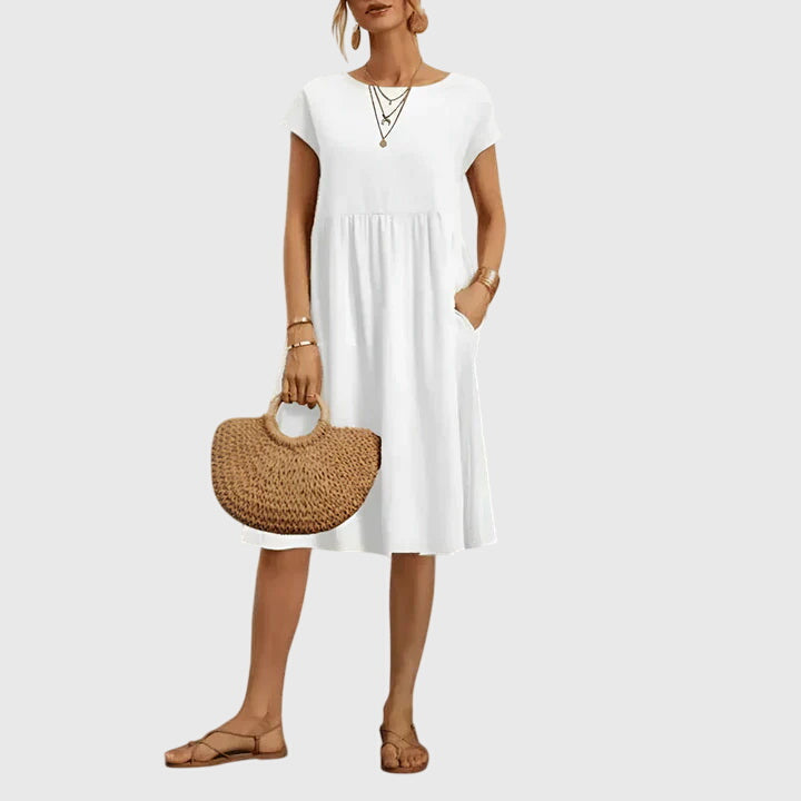 Vestido Mujer Elegante Tela Ligera Diseño Fluido Ideal Para Fiesta y Ocasiones Especiales 0