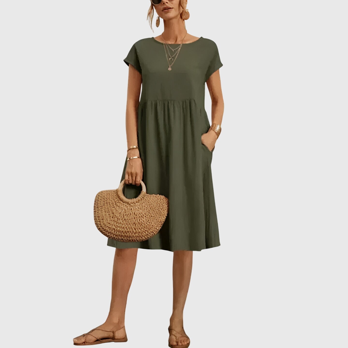 Vestido Mujer Elegante Tela Ligera Diseño Fluido Ideal Para Fiesta y Ocasiones Especiales 11