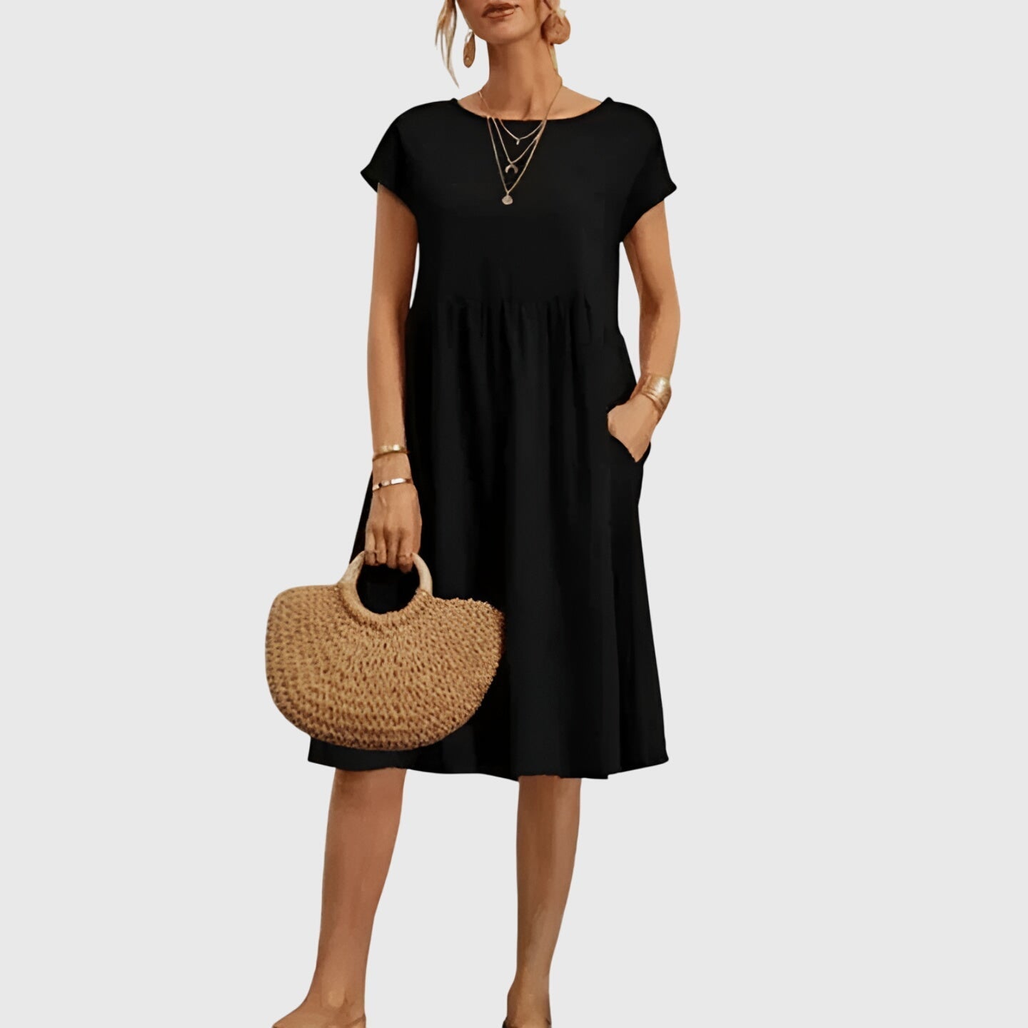 Vestido Mujer Elegante Tela Ligera Diseño Fluido Ideal Para Fiesta y Ocasiones Especiales 7