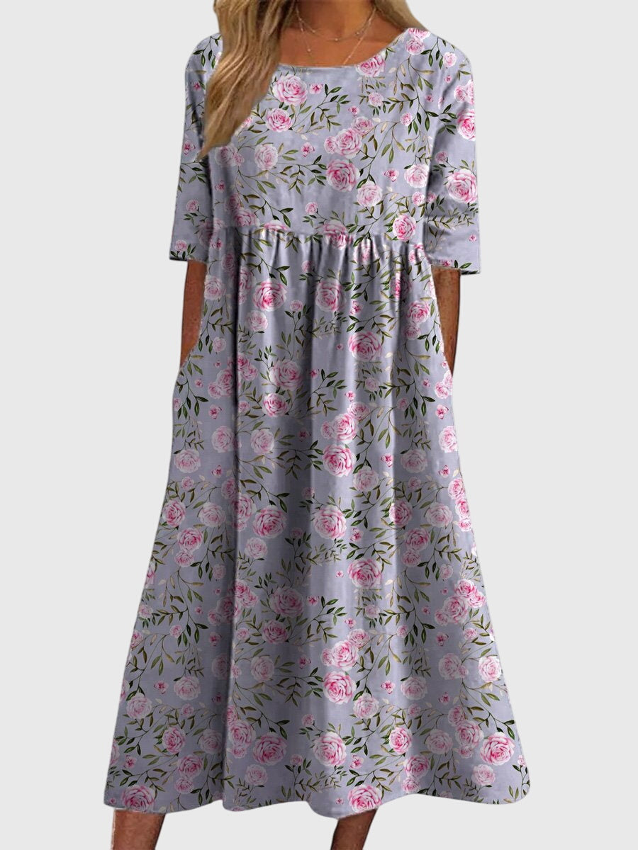 Vestido Mujer Fluido con Bordado Elegante y Ajuste Relajado para Fiesta o Boda 5