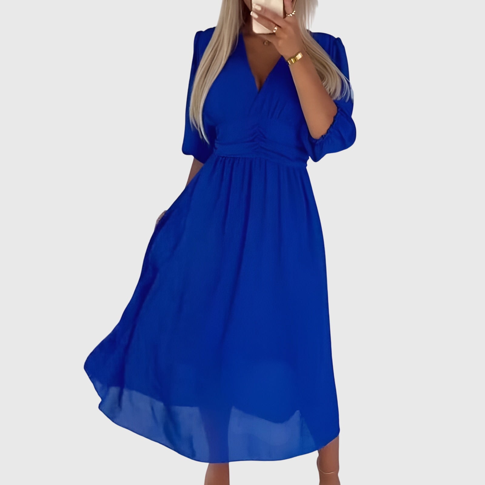 Vestido Mujer Gasa Elegante Sin Mangas para Fiesta y Eventos Formales 1
