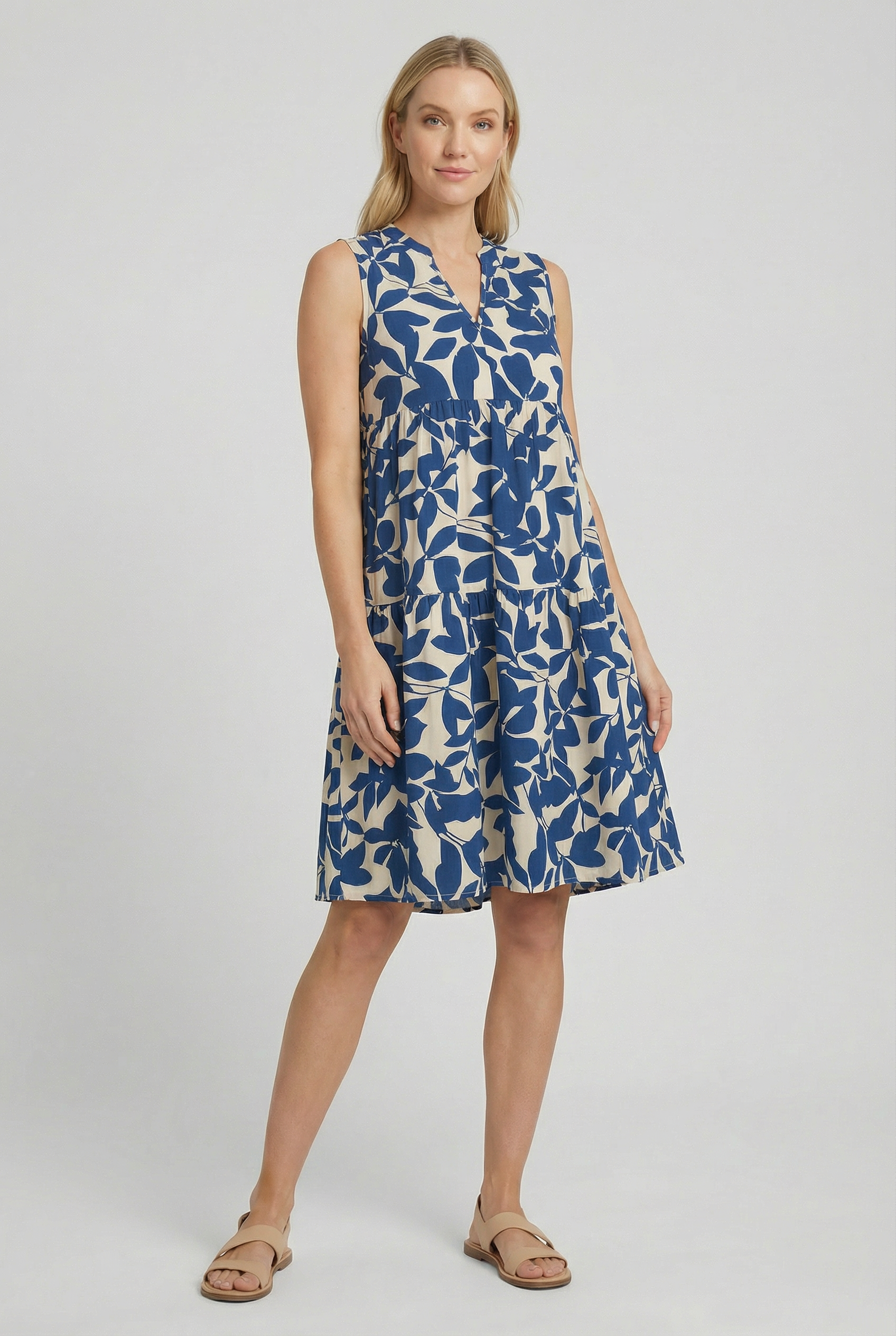 Vestido de Mujer Floral Ligero Corte A para Verano con Tejido Transpirable 2