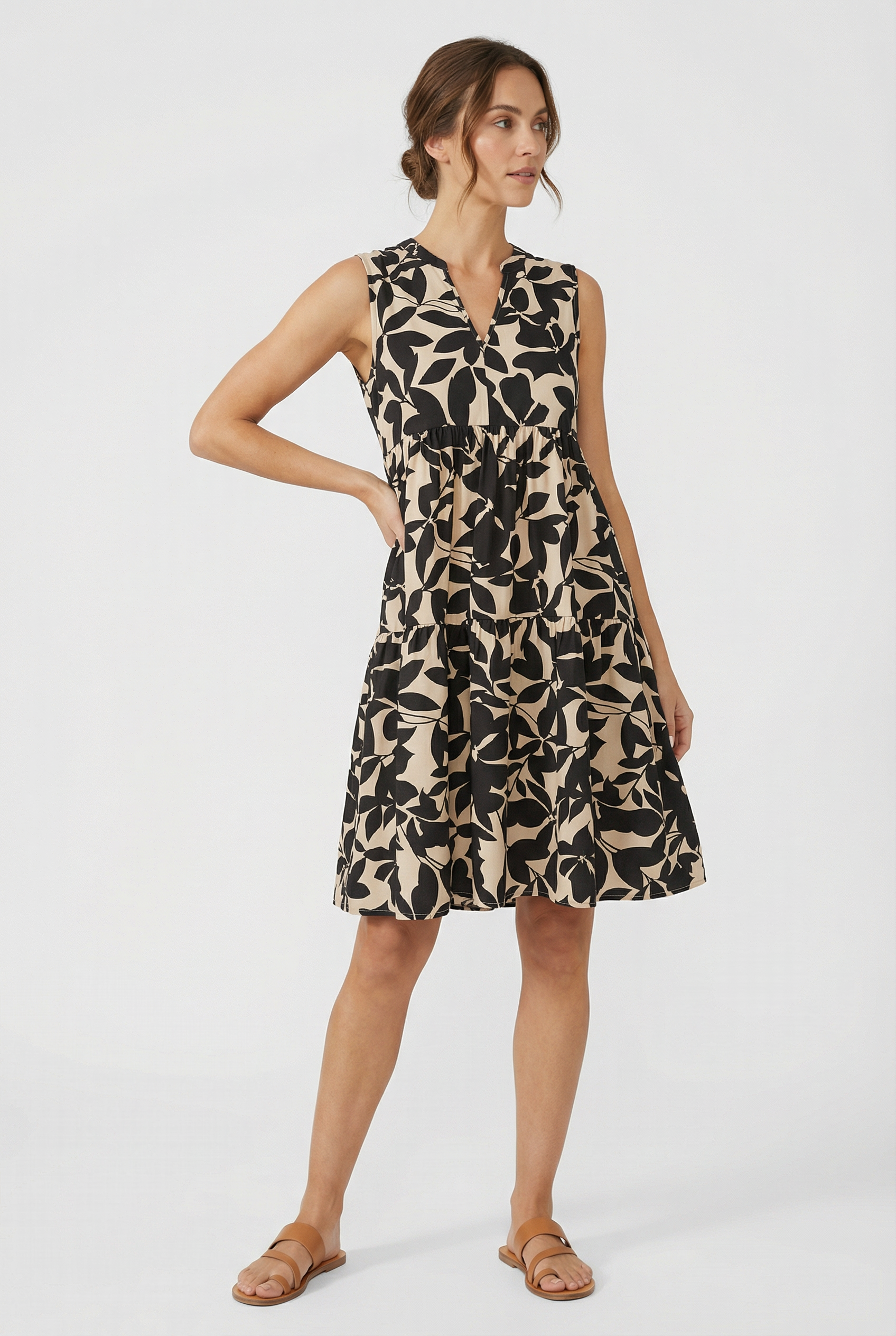 Vestido de Mujer Floral Ligero Corte A para Verano con Tejido Transpirable 5