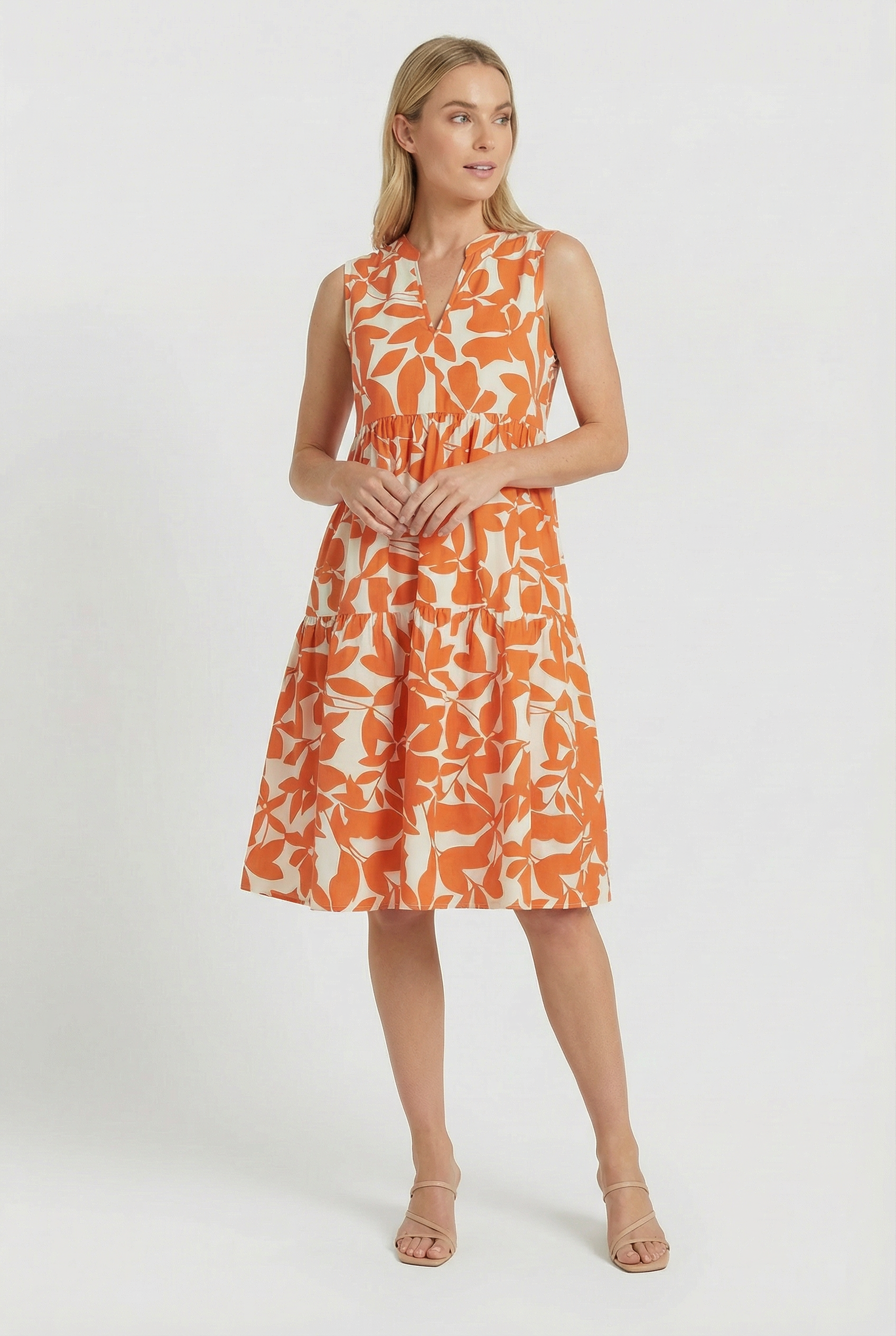 Vestido de Mujer Floral Ligero Corte A para Verano con Tejido Transpirable 6