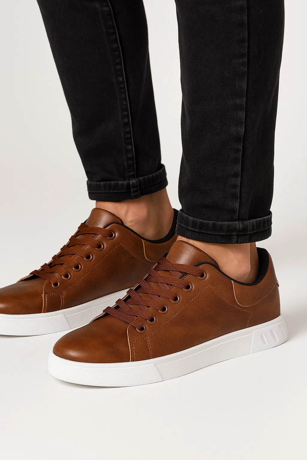 Zapatillas de Hombre Casual PVC Duraderas con Cordones 2