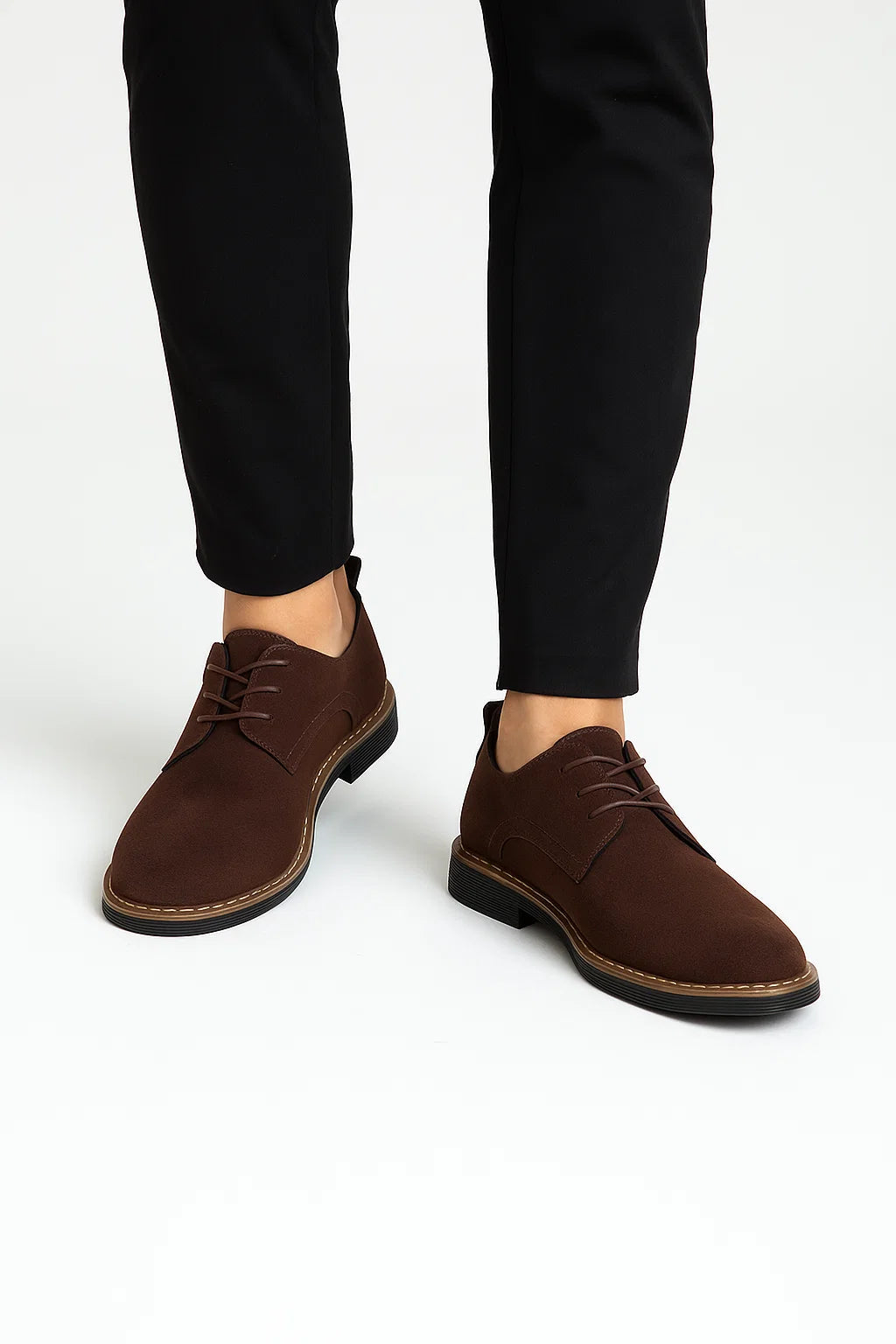 Zapatos Oxford Hombre Piel Ante Con Cordones Elegantes Para Negocios y Ocasiones Informales 5