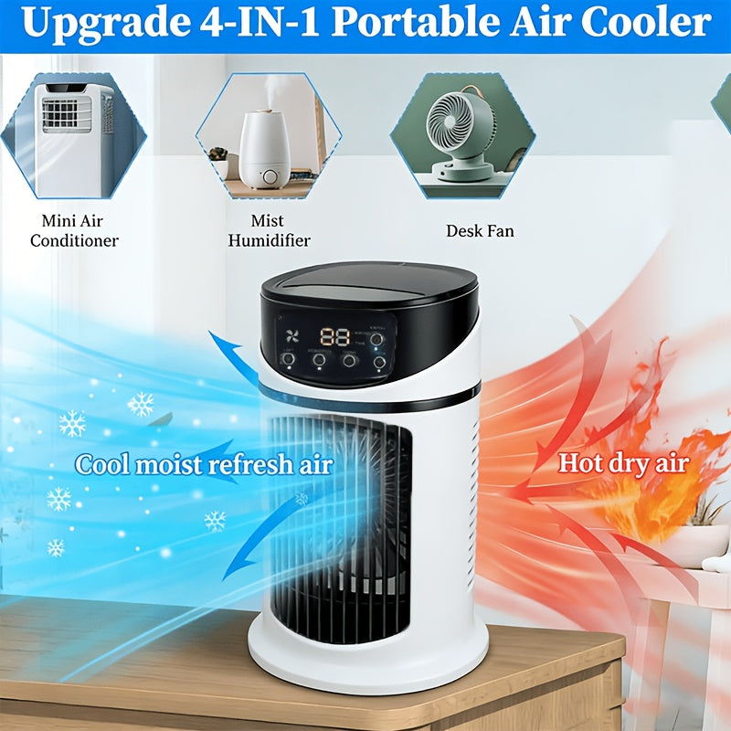 Ventilador Portátil de Enfriamiento por Neblina - Ajustable, Silencioso - Uso en Casa y Aire Libre
