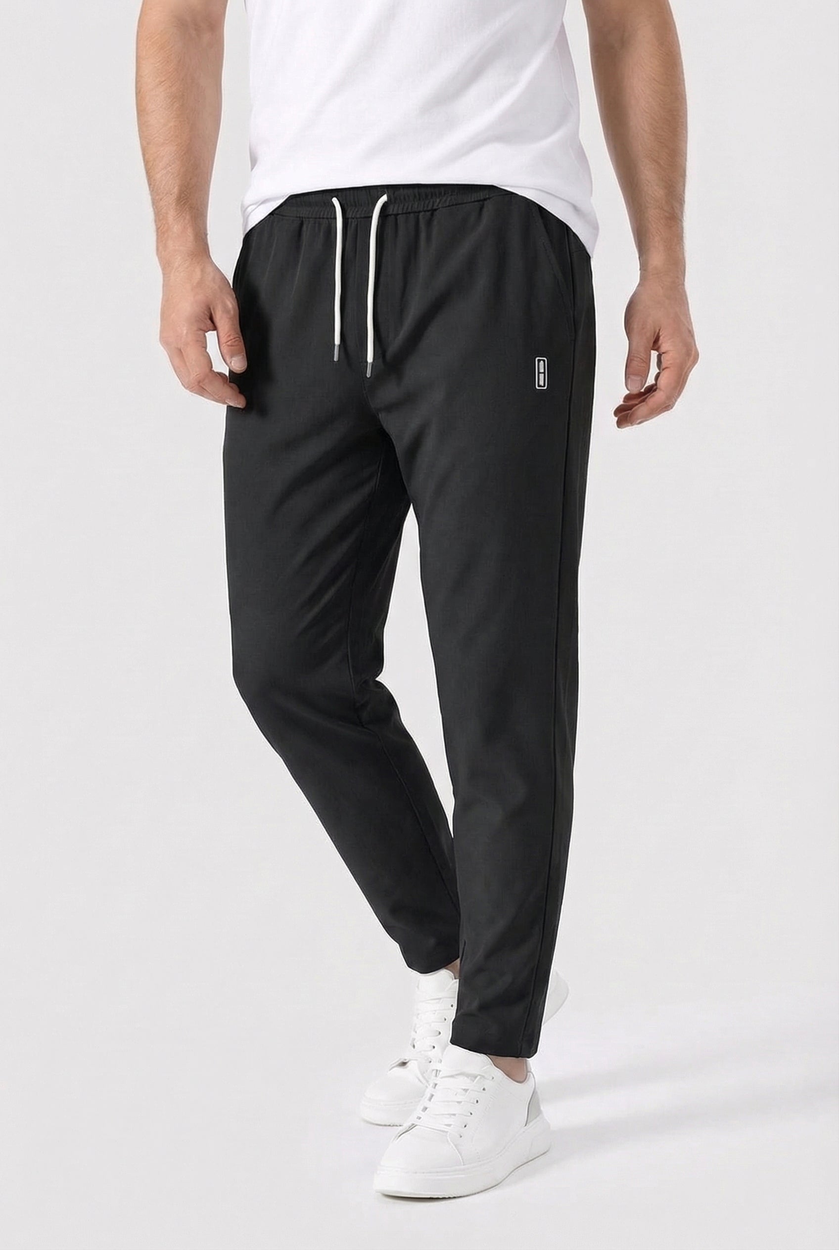Hombre Pantalones Chinos Ajustados Algodón con Cordón