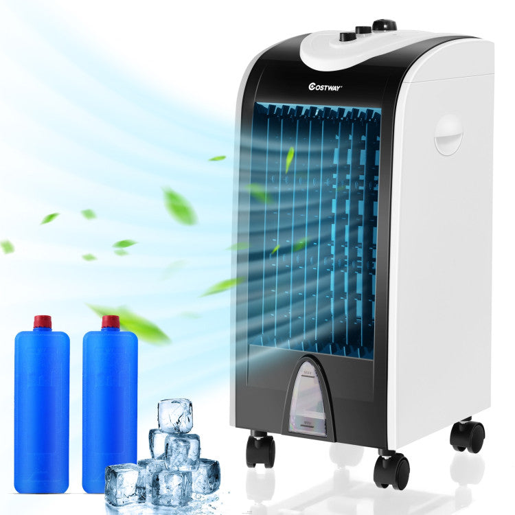 Enfriador de Aire Evaporativo Portátil 3-en-1 - Ventilador, Humidificador, Deshumidificador