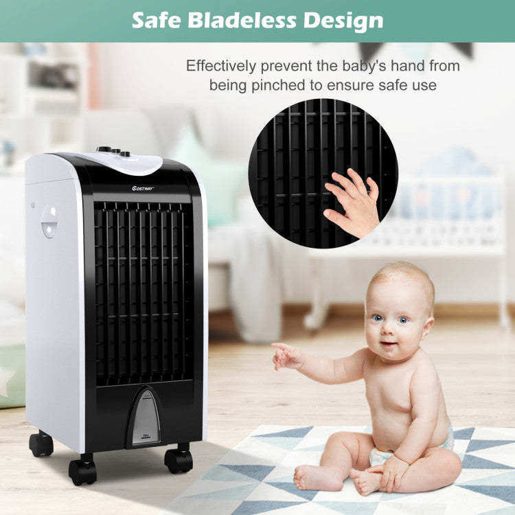 Enfriador de Aire Evaporativo Portátil 3-en-1 - Ventilador, Humidificador, Deshumidificador