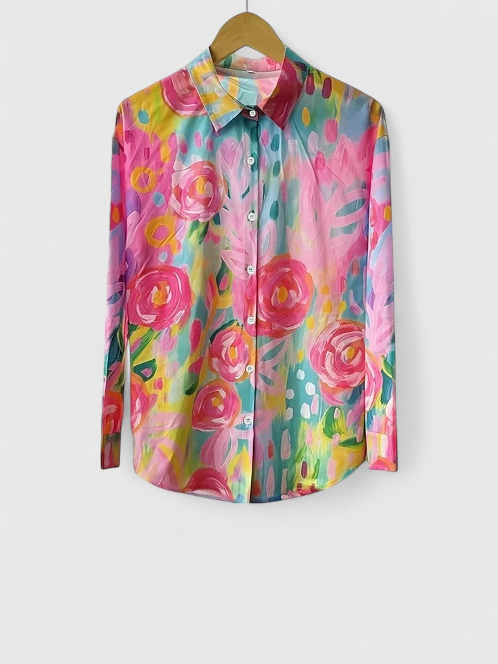 Blusa Mujer Estampada De Tela Suave Con Ajuste Cómodo Para Uso Diario Y Elegante 2
