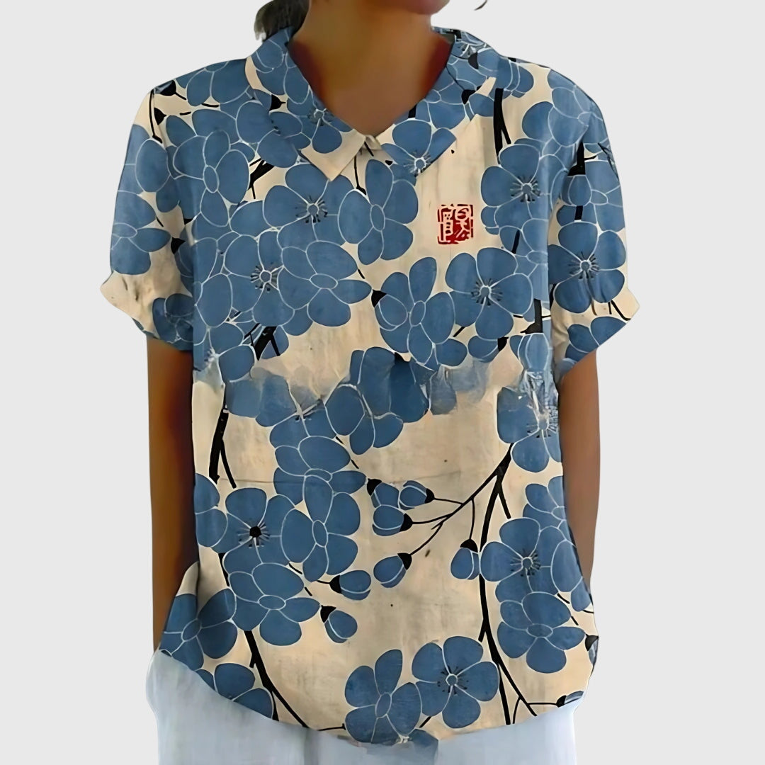 Blusa Mujer Ligera Floral con Ajuste Relajado para Ocasiones Informales 4
