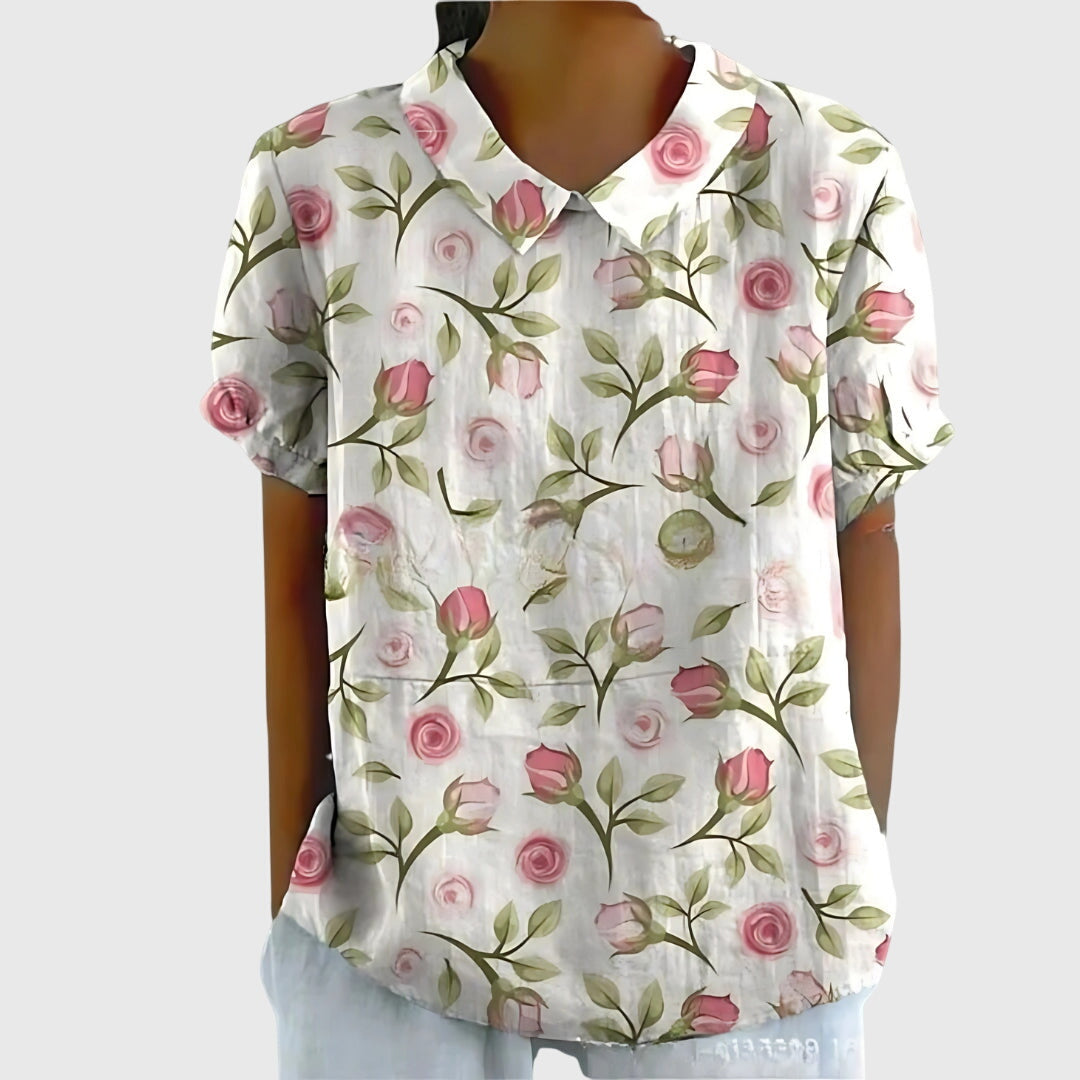 Blusa Mujer Ligera Floral con Ajuste Relajado para Ocasiones Informales 7
