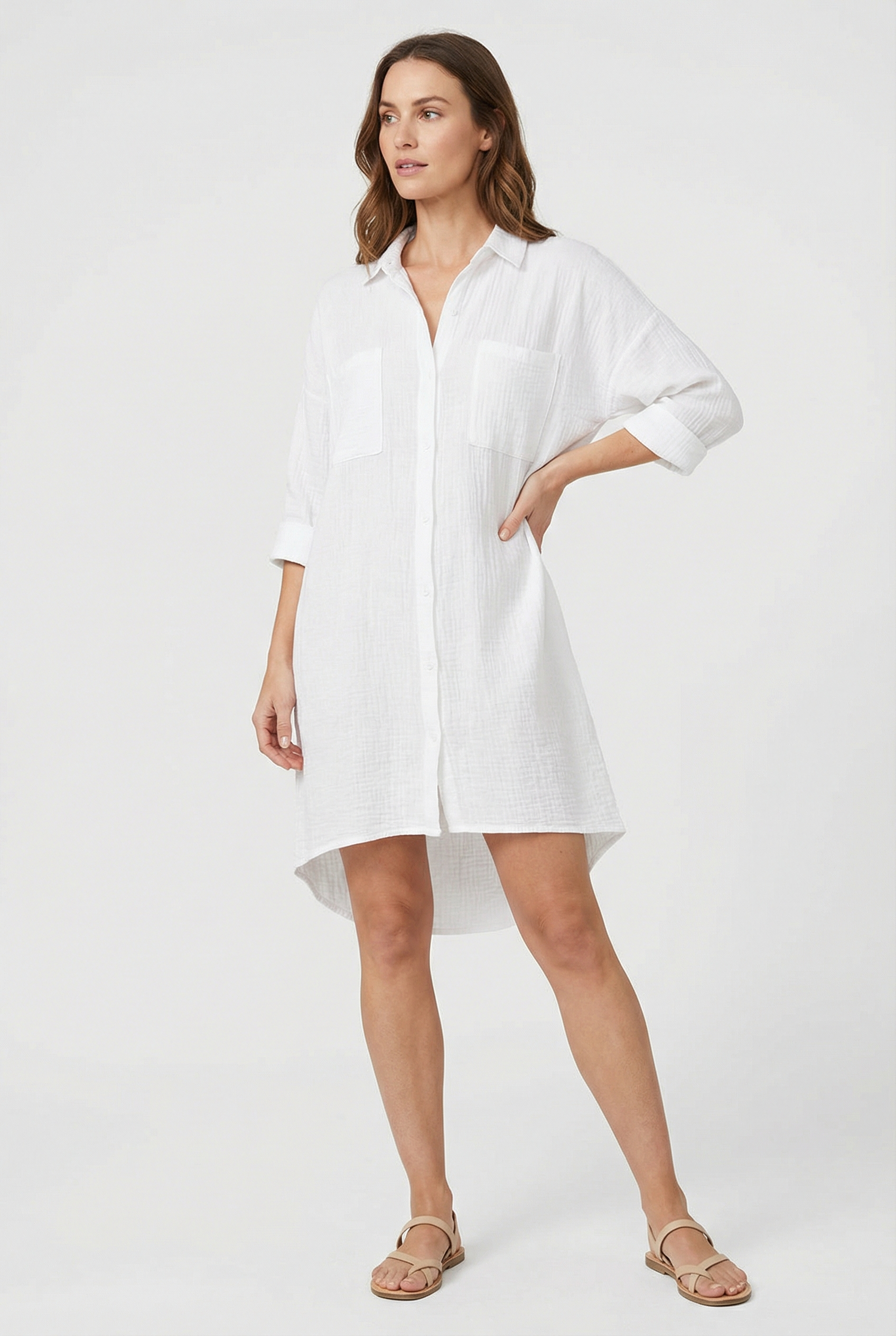 Blusa Mujer Lino Ligero Transpirable Diseño Clásico Elegante 1