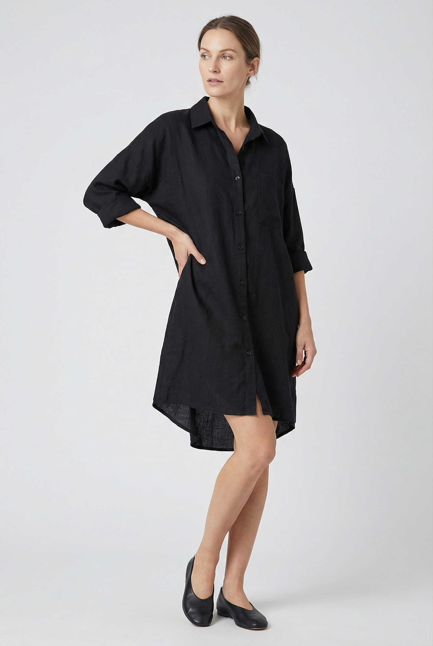 Blusa Mujer Lino Ligero Transpirable Diseño Clásico Elegante 5