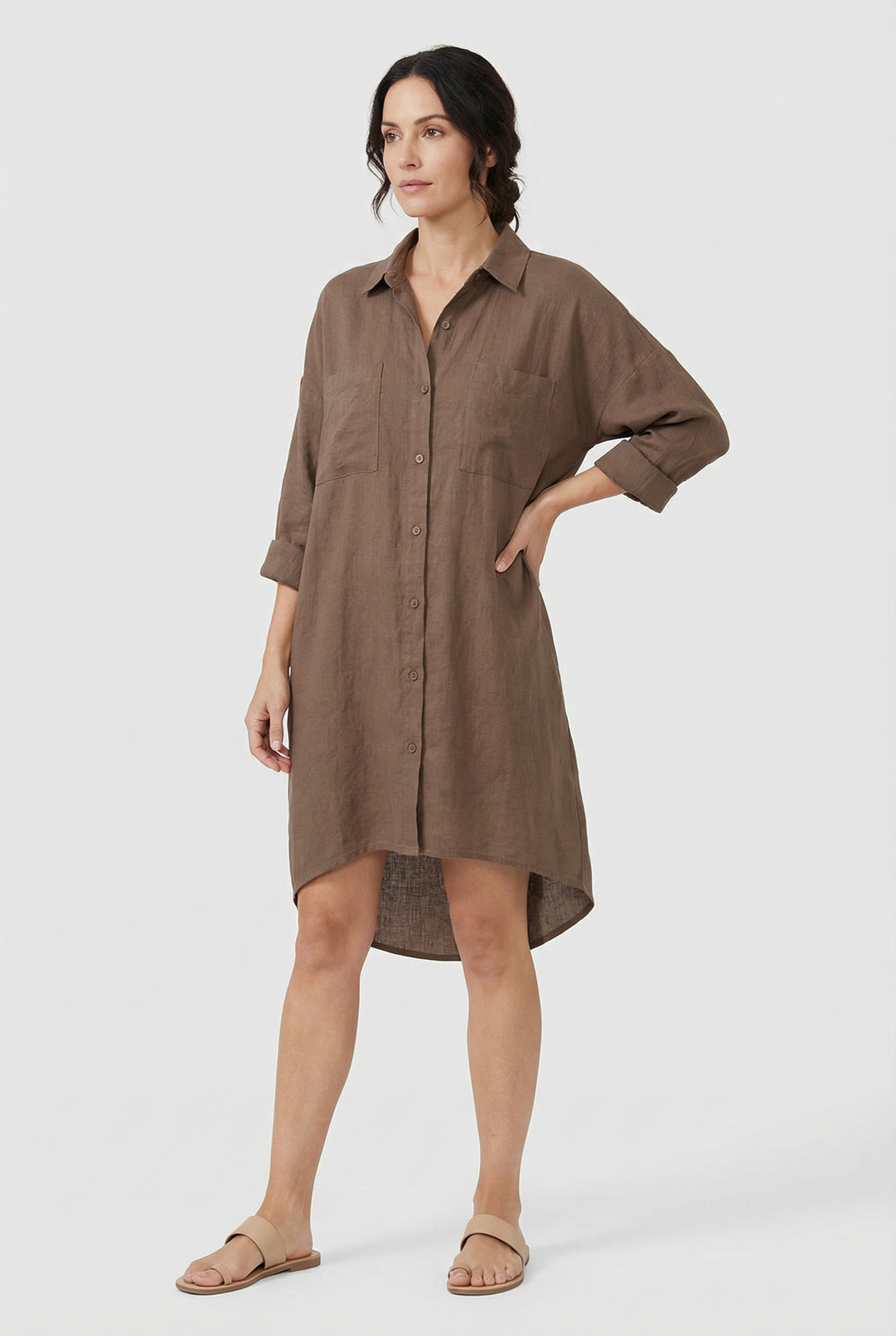 Blusa Mujer Lino Ligero Transpirable Diseño Clásico Elegante 7
