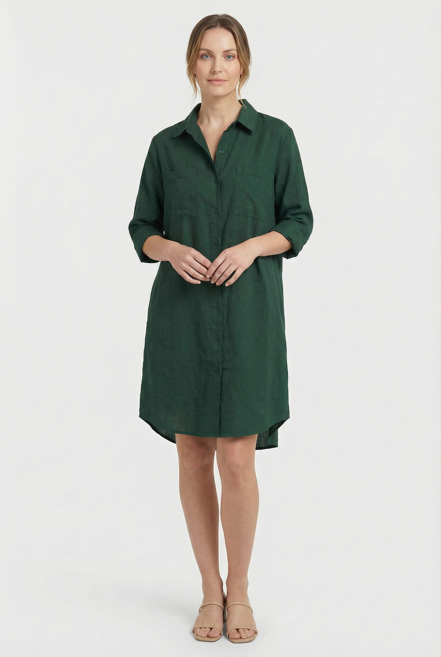 Blusa Mujer Lino Ligero Transpirable Diseño Clásico Elegante 9