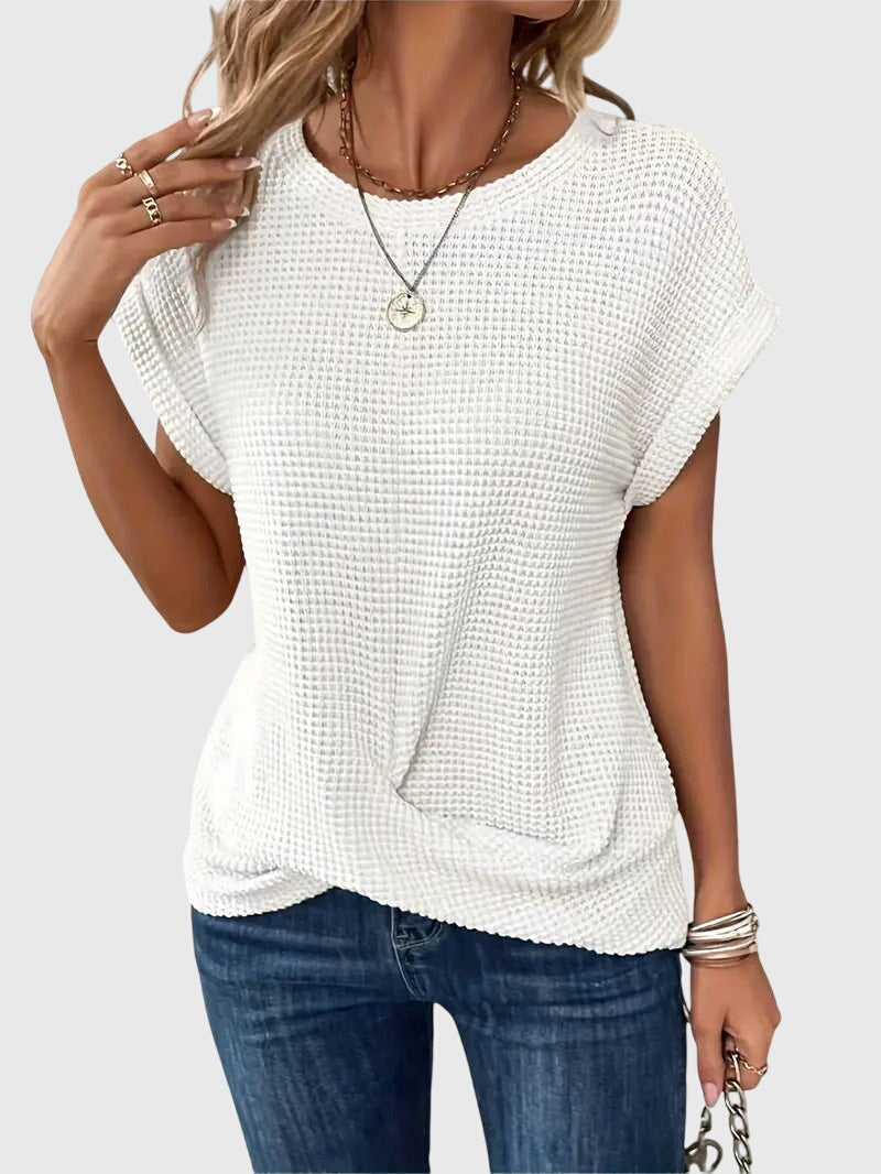 Blusa Mujer Poliéster Cuello Redondo Casual Elegante Transpirable 5