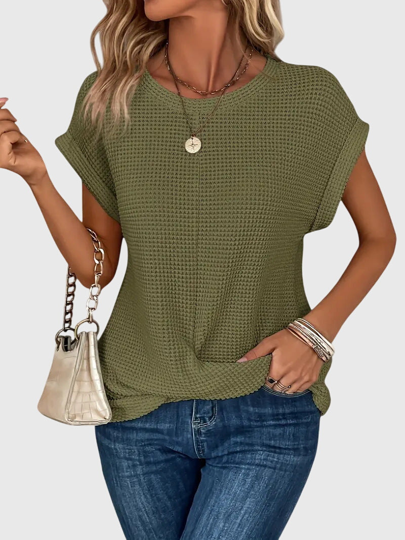 Blusa Mujer Poliéster Cuello Redondo Casual Elegante Transpirable 8
