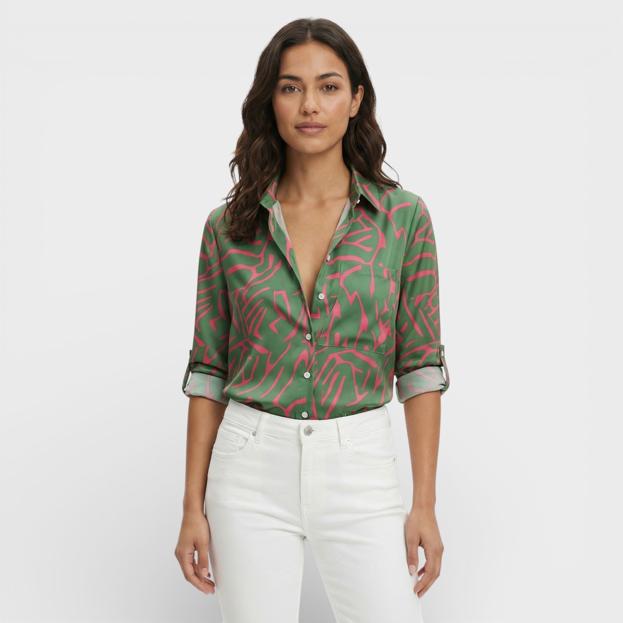 Blusa Mujer Tejido Ligero Con Cuello Estructurado Para Ocasiones Casuales Y De Trabajo 11