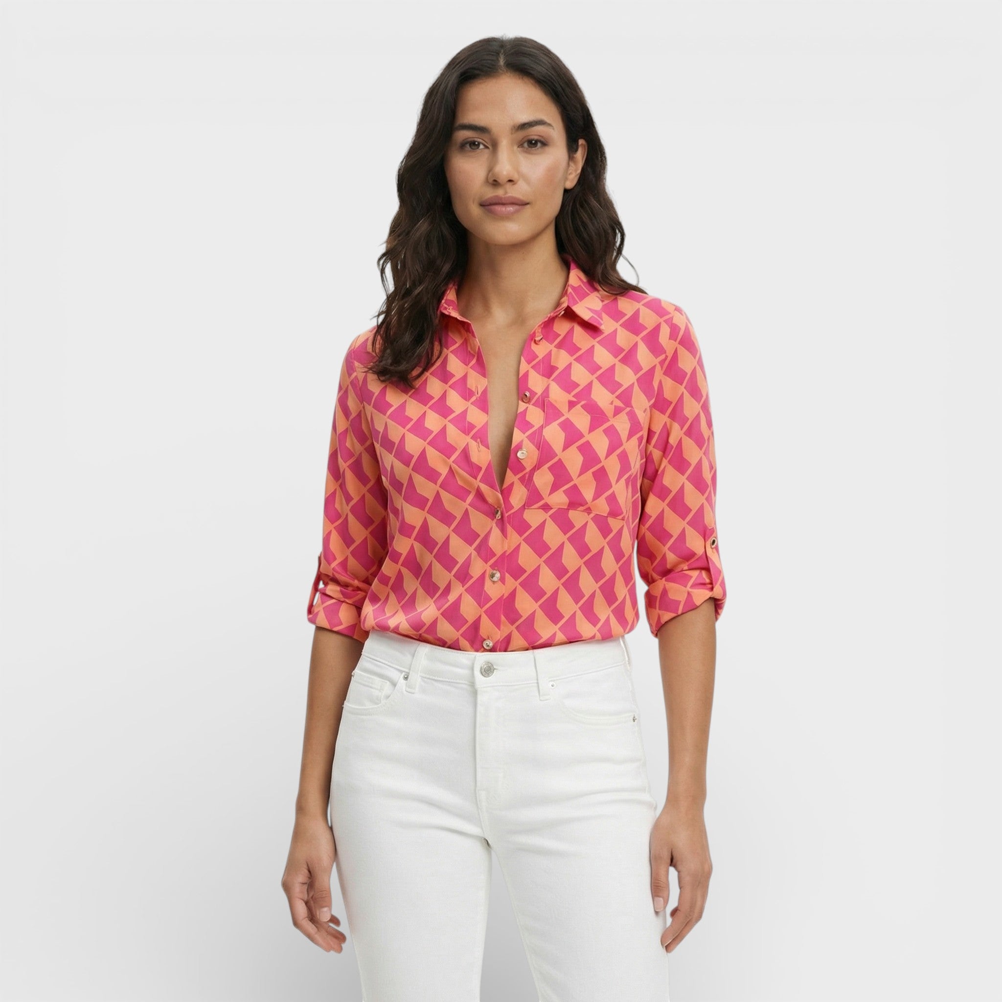 Blusa Mujer Tejido Ligero Con Cuello Estructurado Para Ocasiones Casuales Y De Trabajo 5