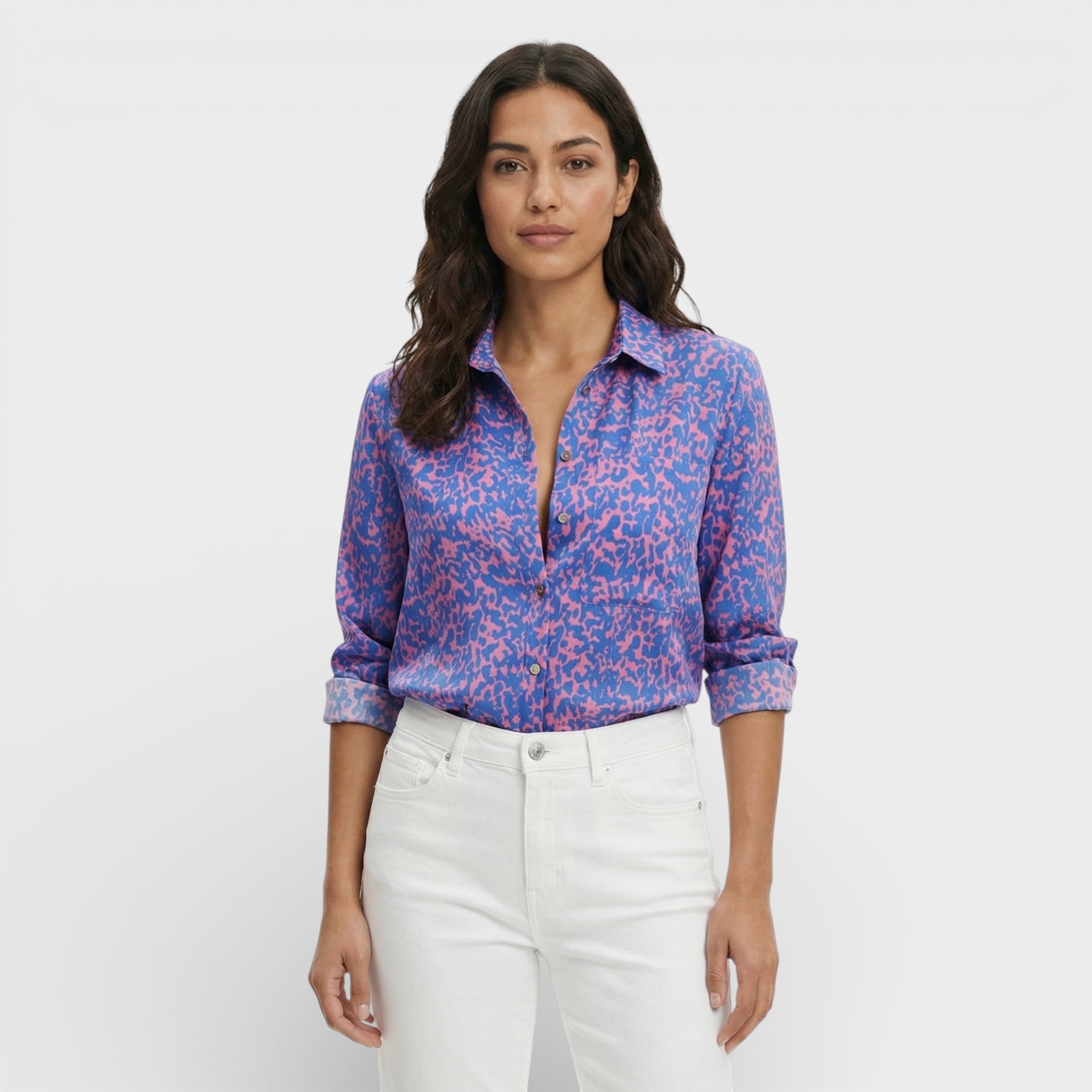 Blusa Mujer Tejido Ligero Con Cuello Estructurado Para Ocasiones Casuales Y De Trabajo 9