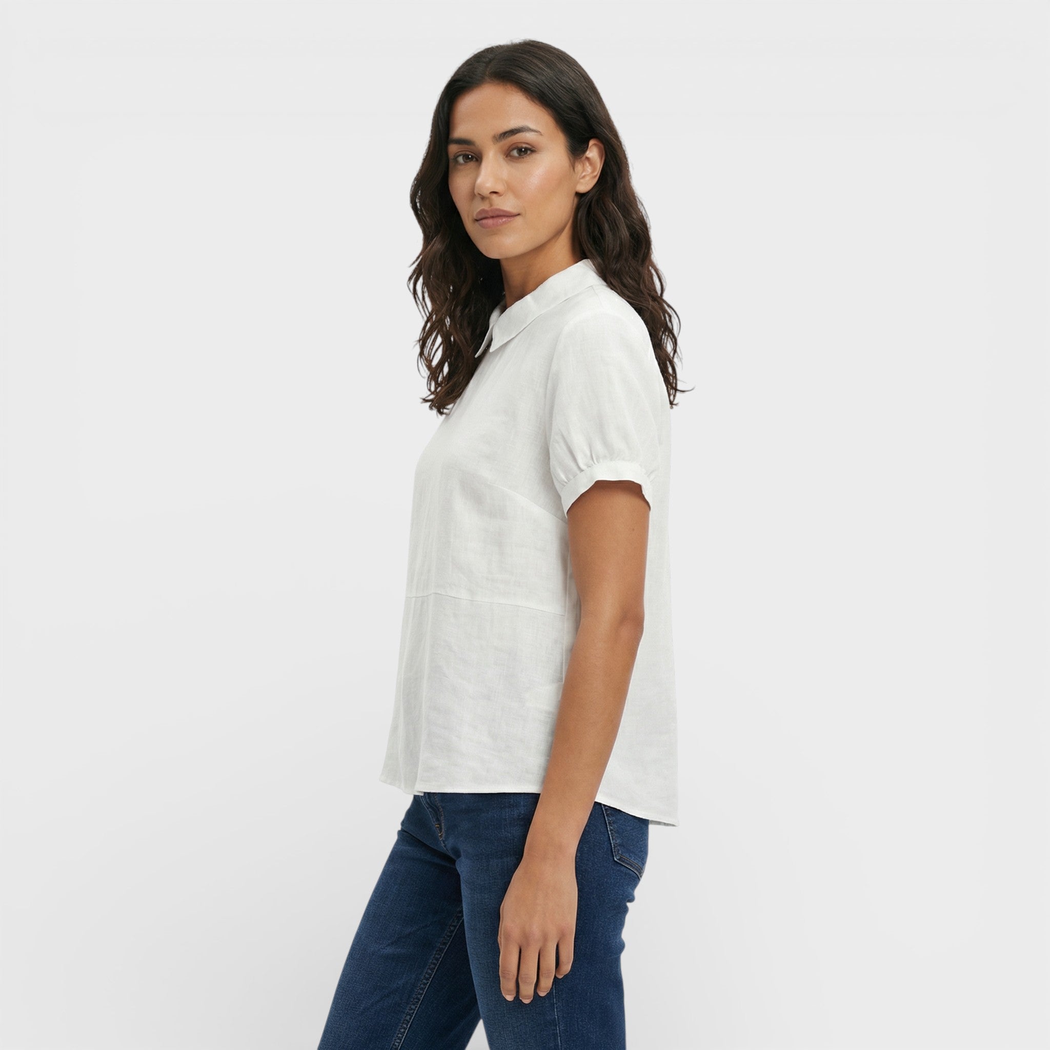 Blusa Mujer Tejido Suave Cuello Redondeado Corte Holgado Casual 1