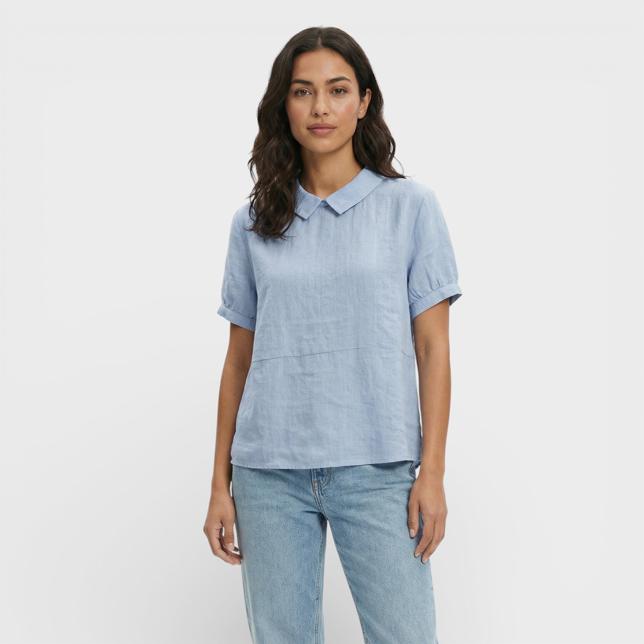 Blusa Mujer Tejido Suave Cuello Redondeado Corte Holgado Casual 3