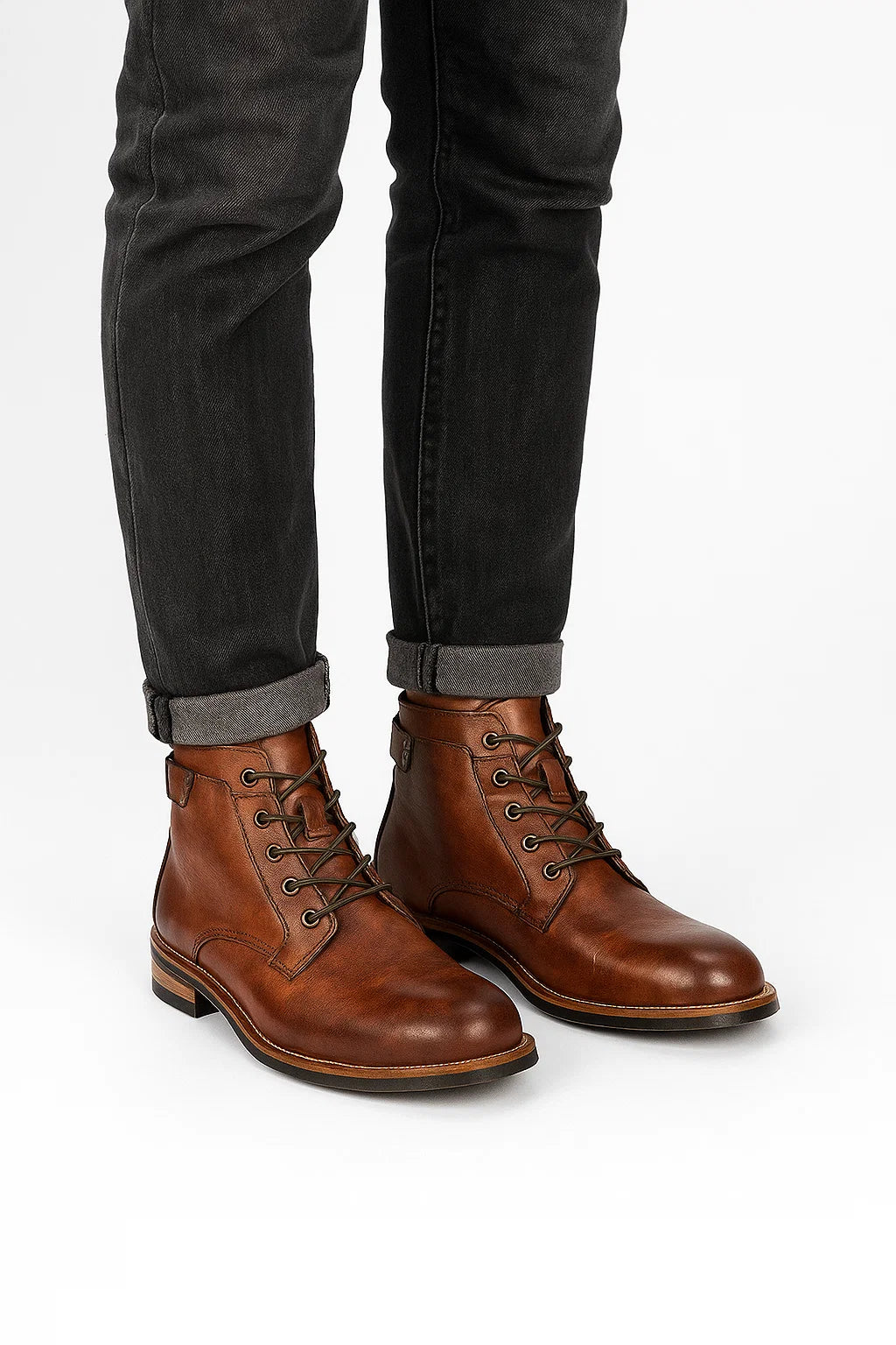 Botas de Hombre Cuero con Cordones Duraderas Diseño Clásico 2